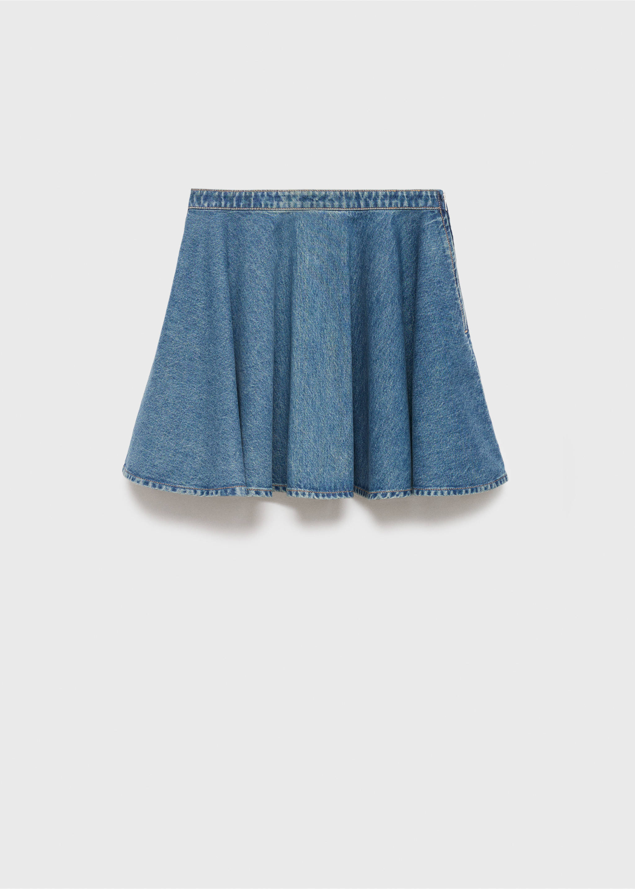 Gonna corta denim - Articolo senza modello, Blu medio. Ref: 17064788-00.
