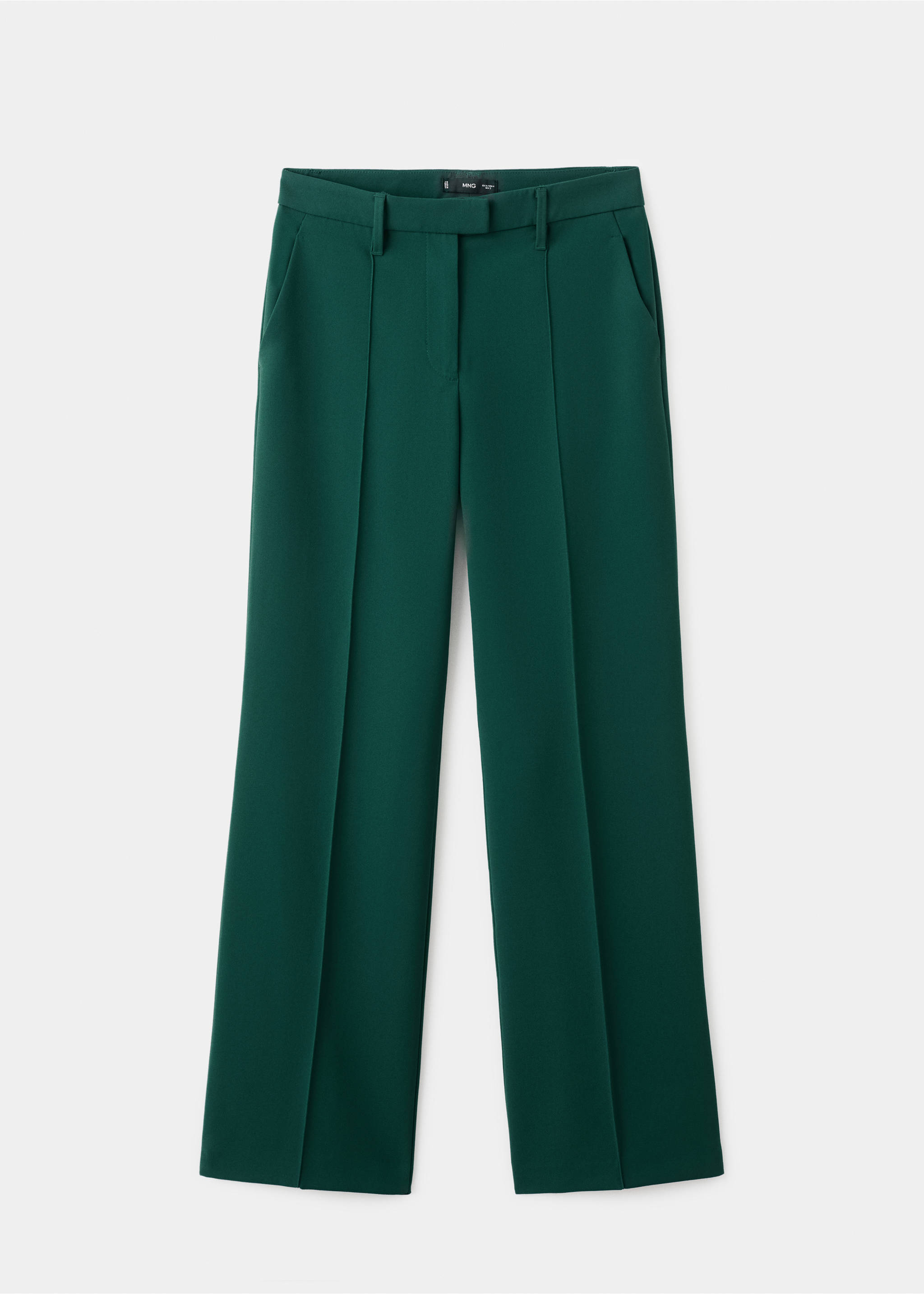 Straight mid-rise trousers - Article without model, Green. Ref: 17064789-00.