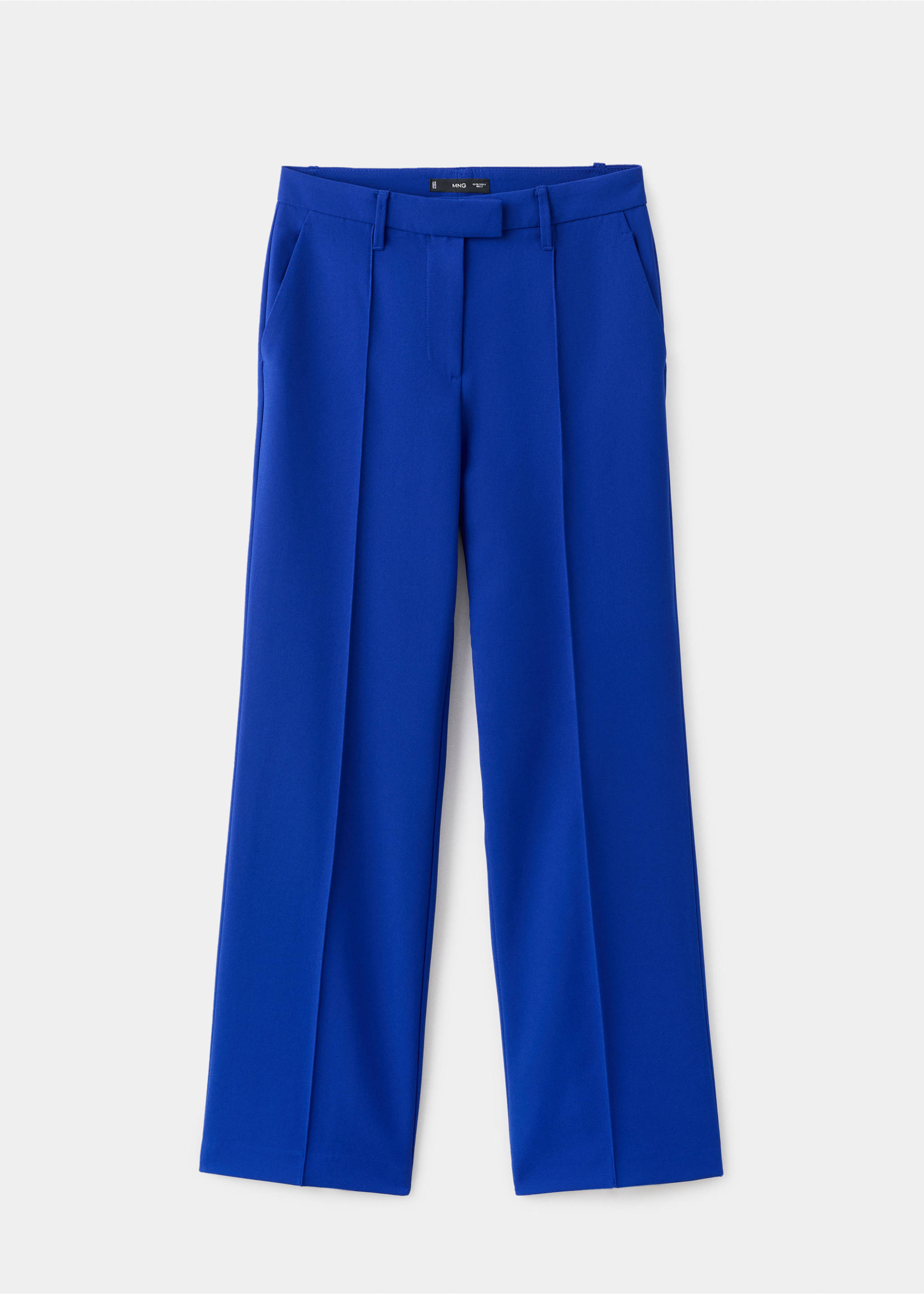 Straight mid-rise trousers - Article without model, Blue. Ref: 17064789-00.