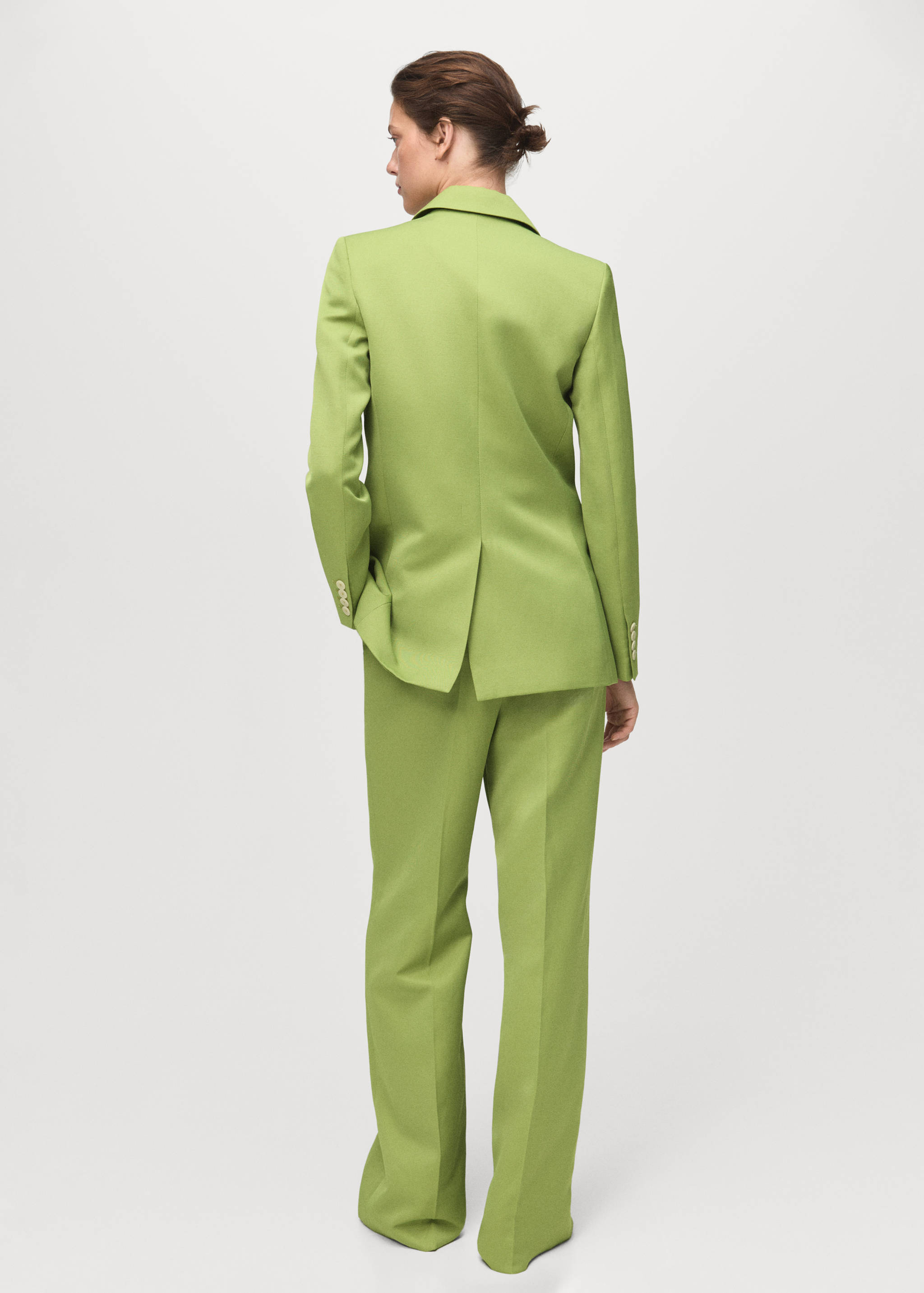 Linen-blend suit jacket - Reverse of the article