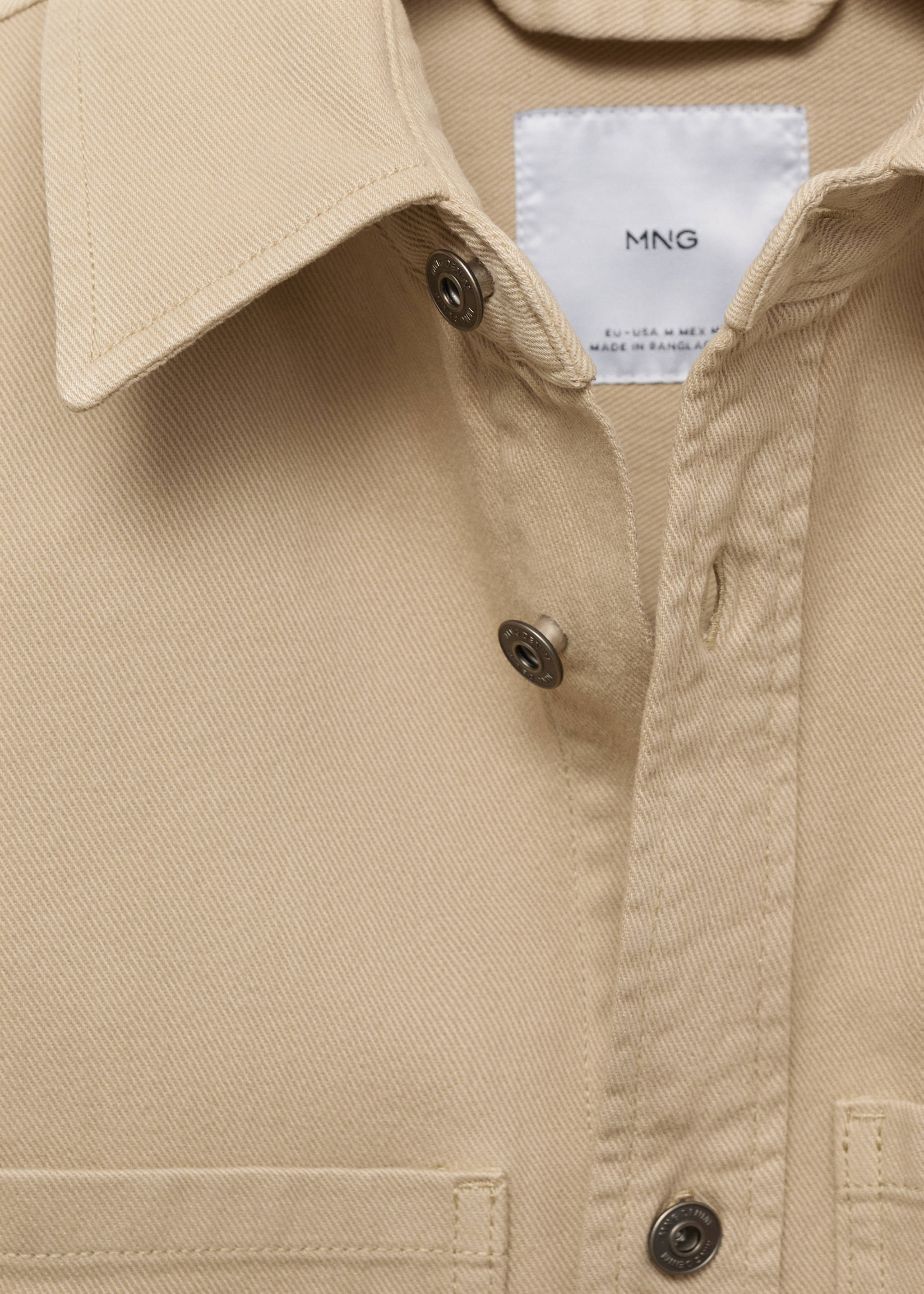 Denim overshirt pockets - Details of the article 8