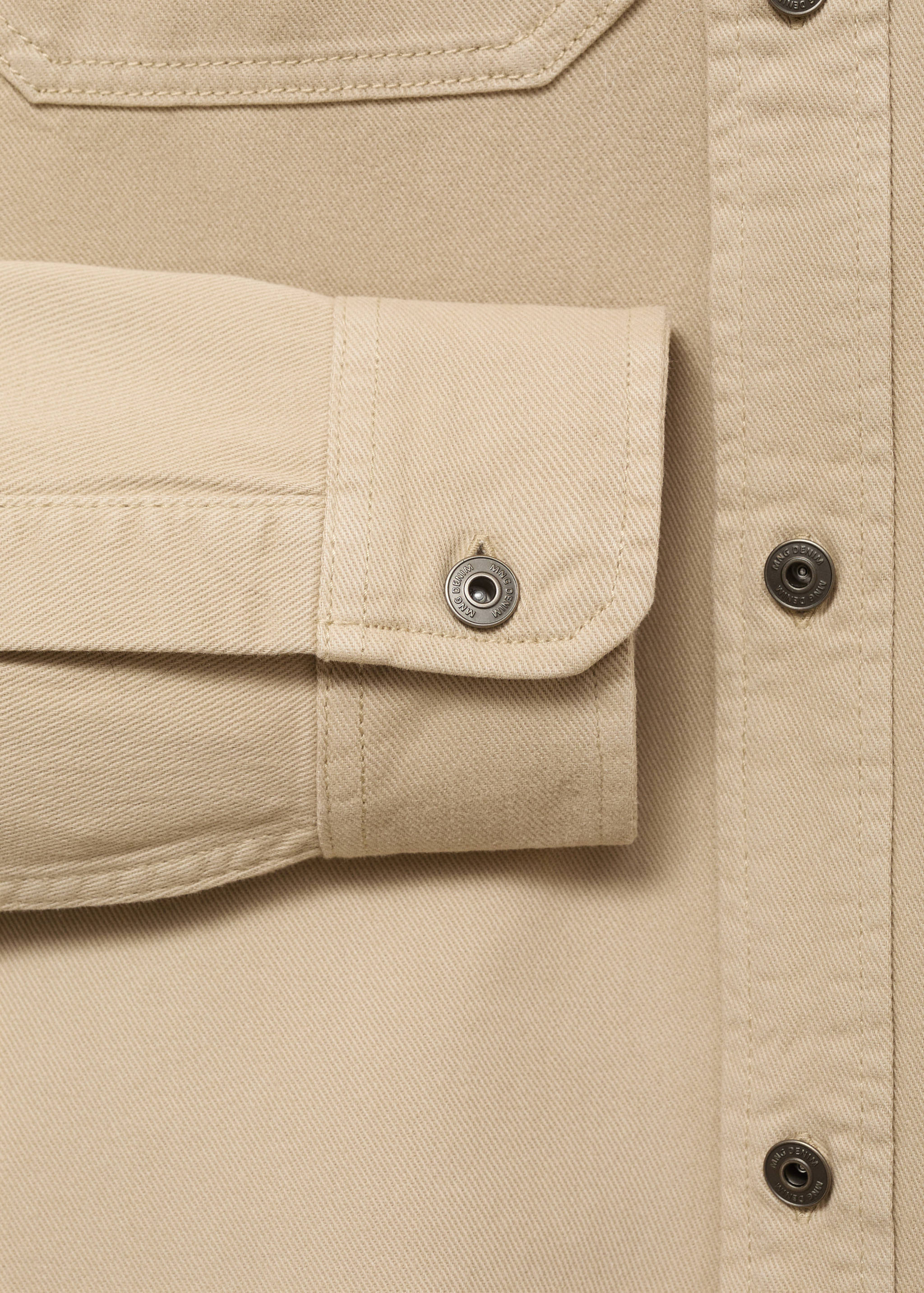 Denim overshirt pockets - Details of the article 0
