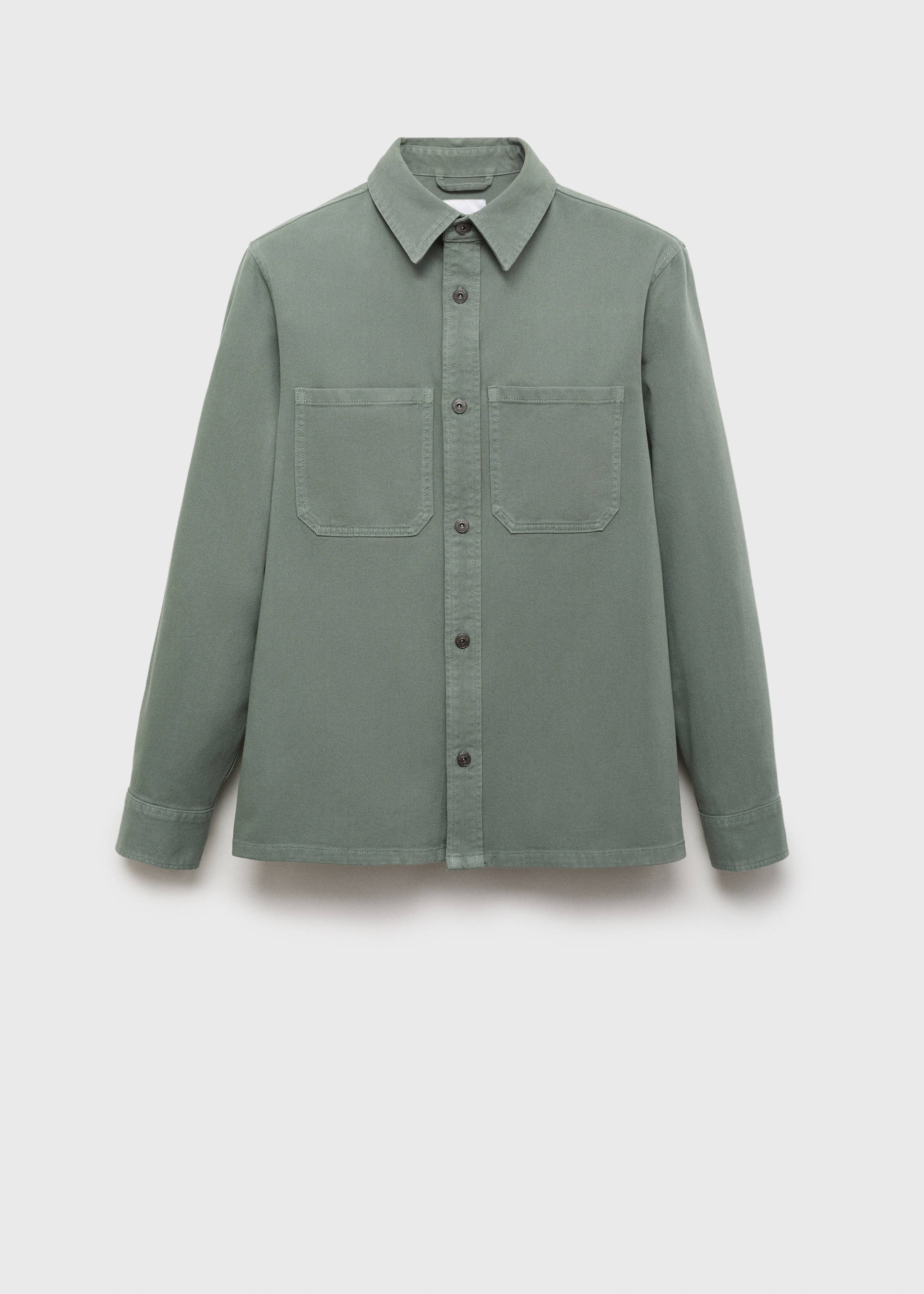 Denim overshirt pockets - Article without model
