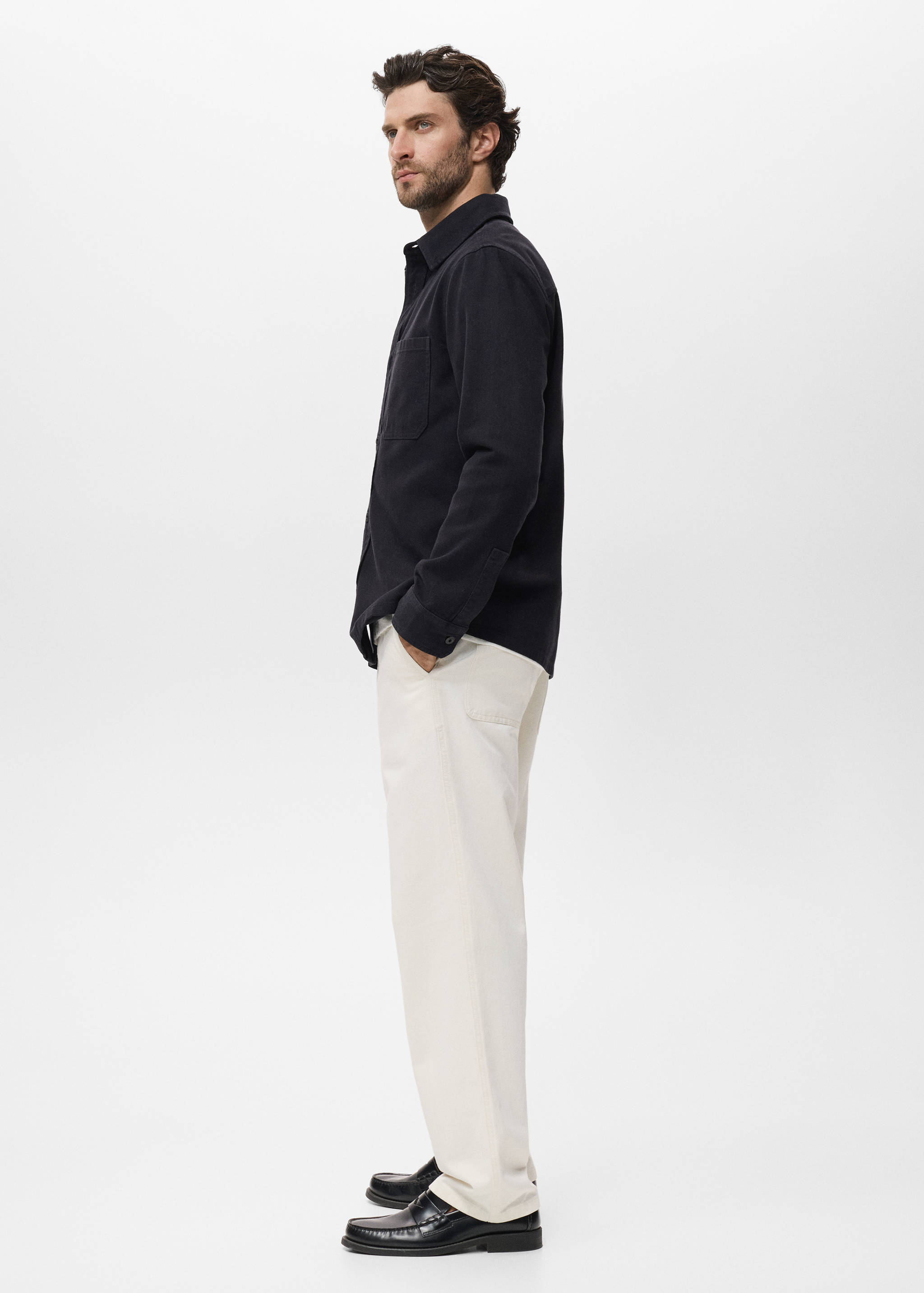 Denim overshirt pockets - Details of the article 2