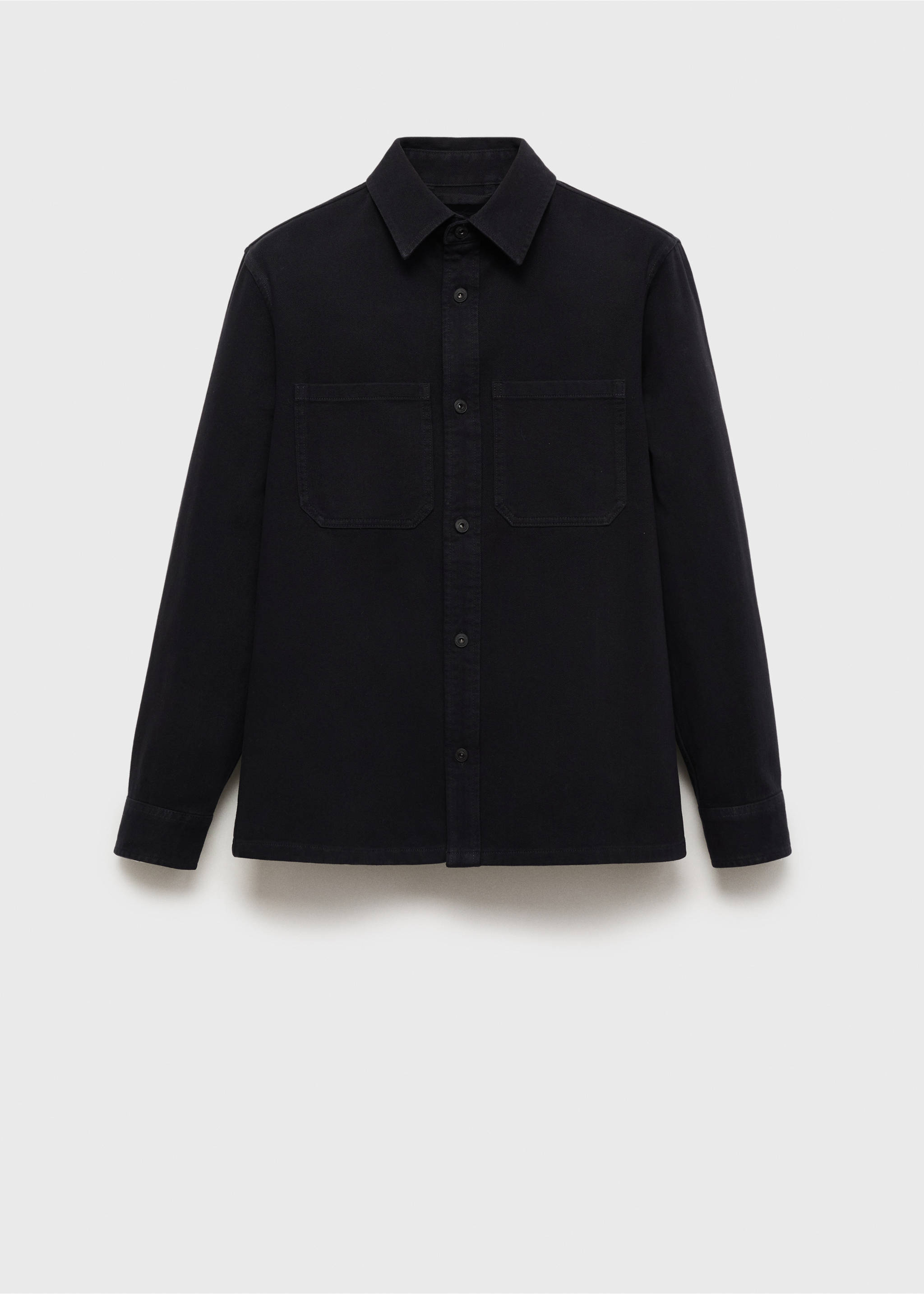 Denim overshirt pockets - Article without model, Navy. Ref: 17065142-00.