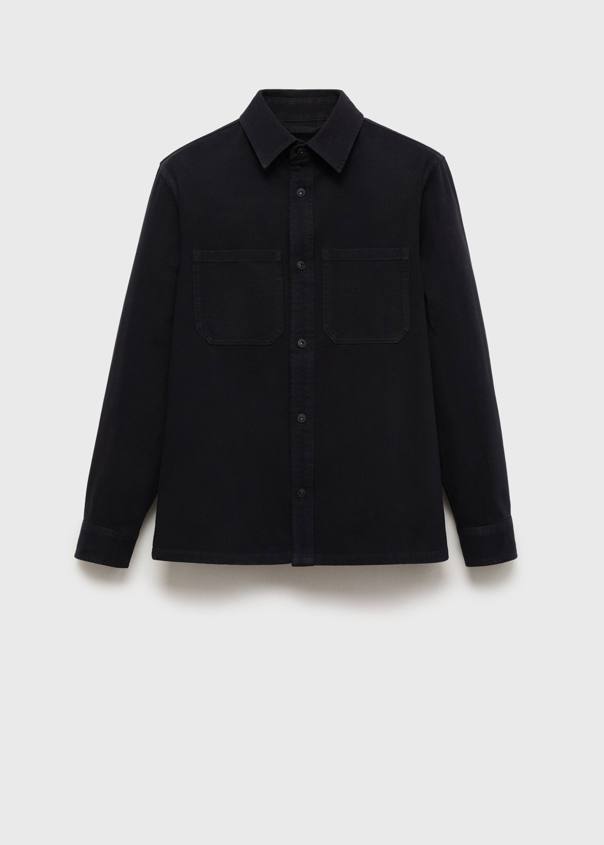 Denim overshirt pockets - Article without model