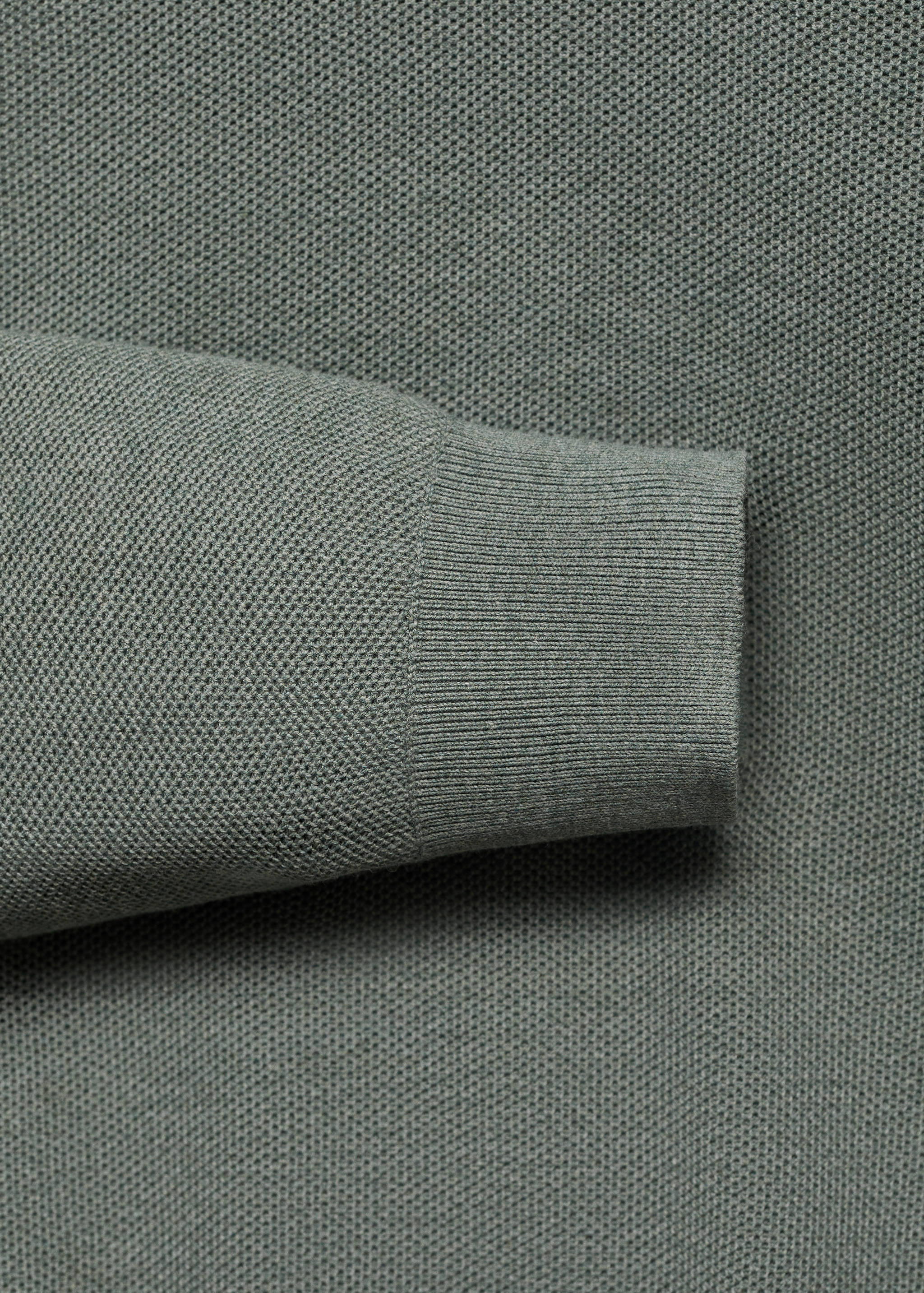 Micro-structured cotton polo shirt - Details of the article 0