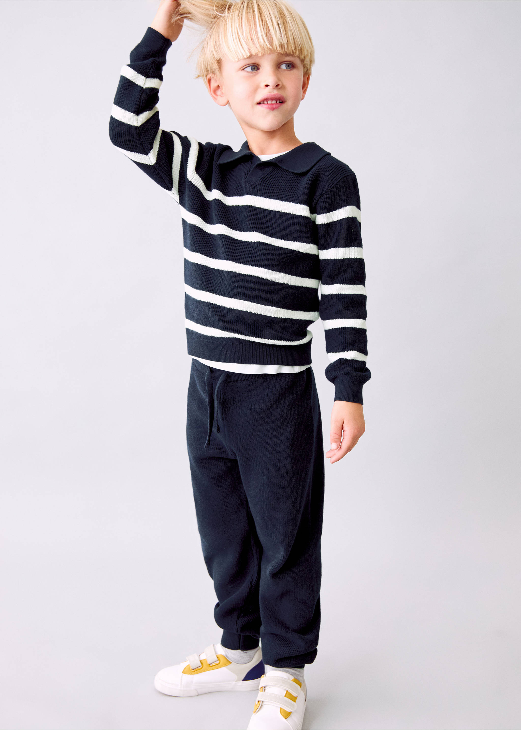 Knit striped sweater - General plane, Navy. Ref: 17065148-00.