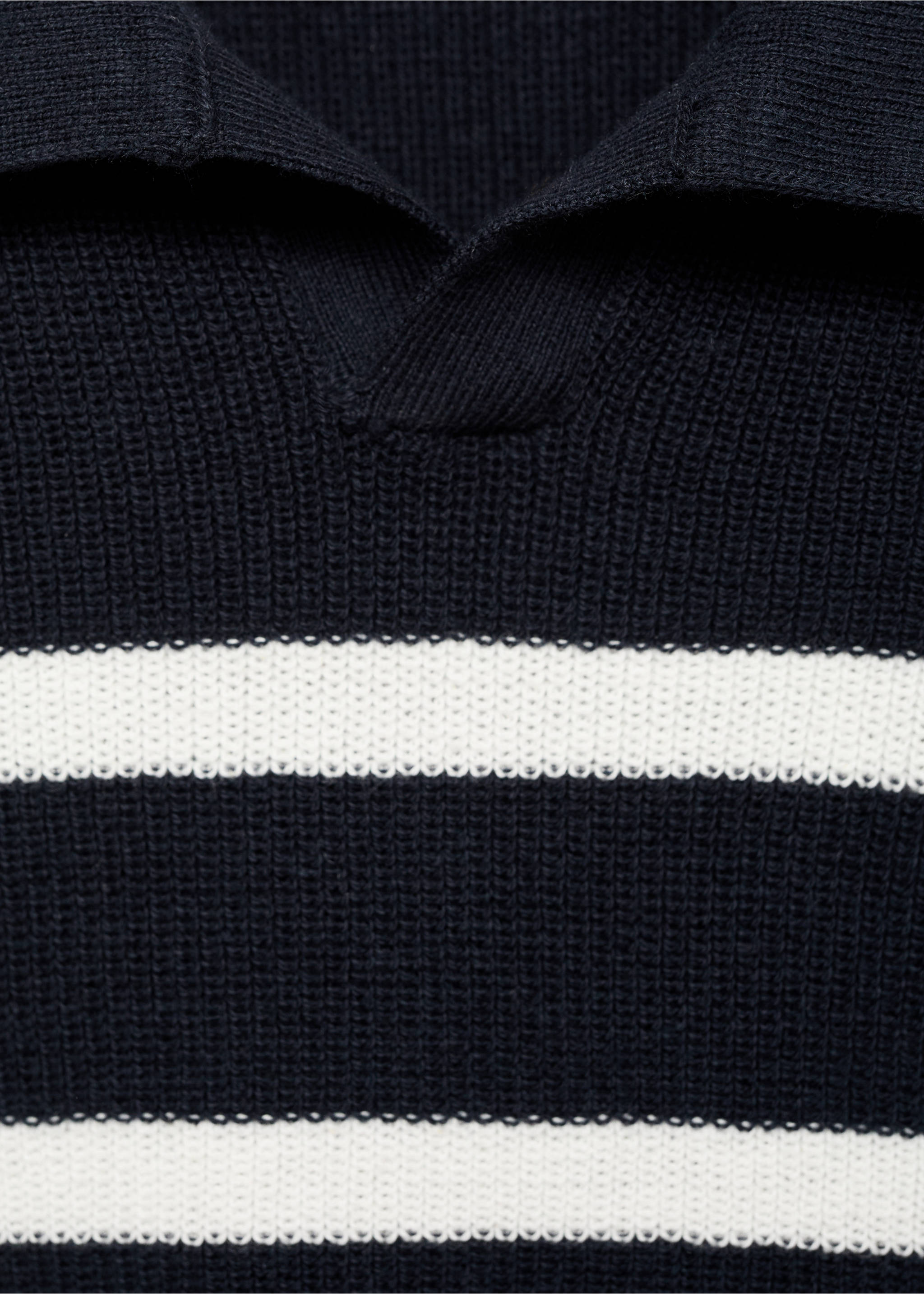 Knit striped sweater - Details of the article 8, Navy. Ref: 17065148-00.