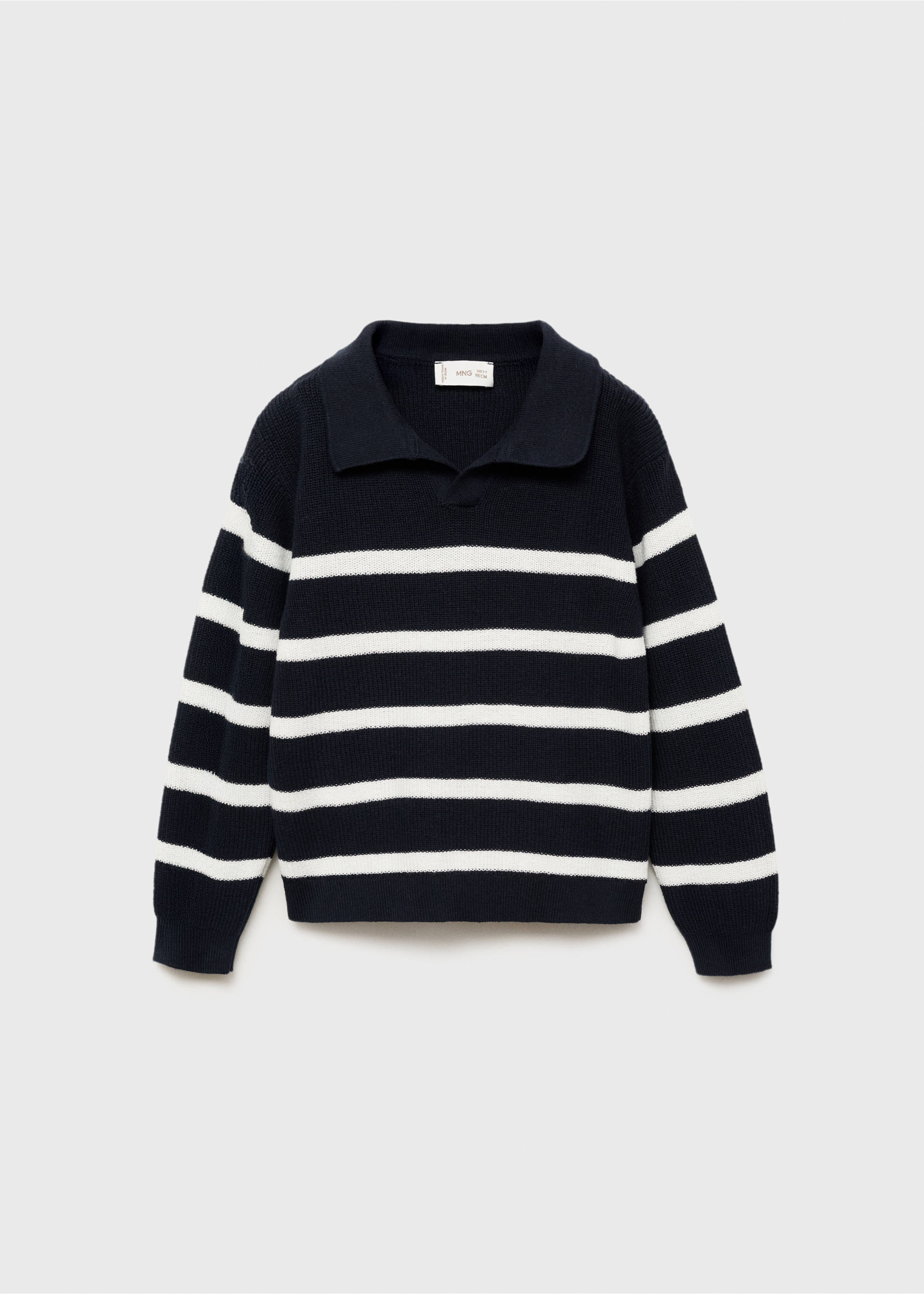 Knit striped sweater - Article without model, Navy. Ref: 17065148-00.