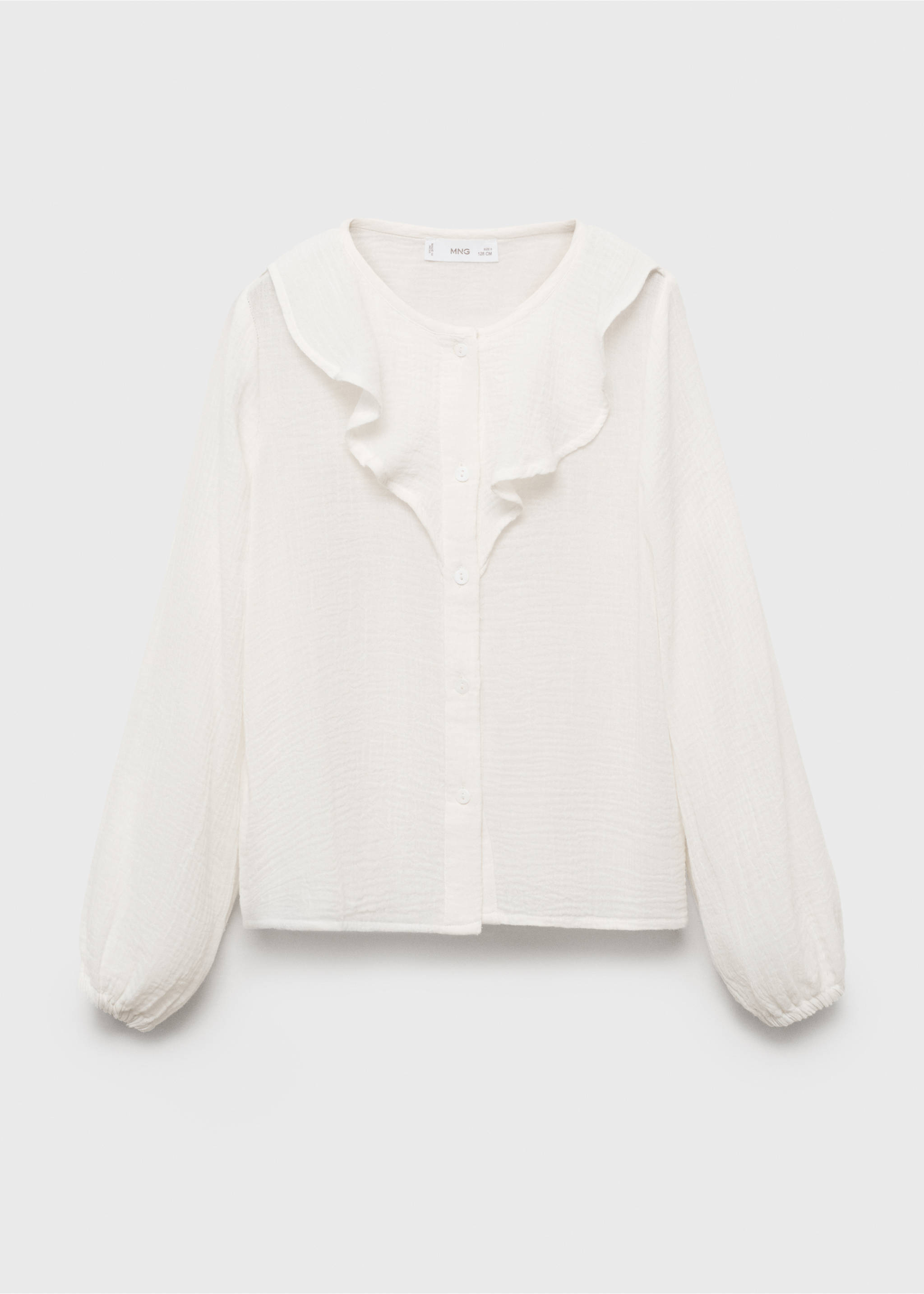 Bambula blouse met ruches - Artikel zonder model, Ecru. Ref: 17065151-00.