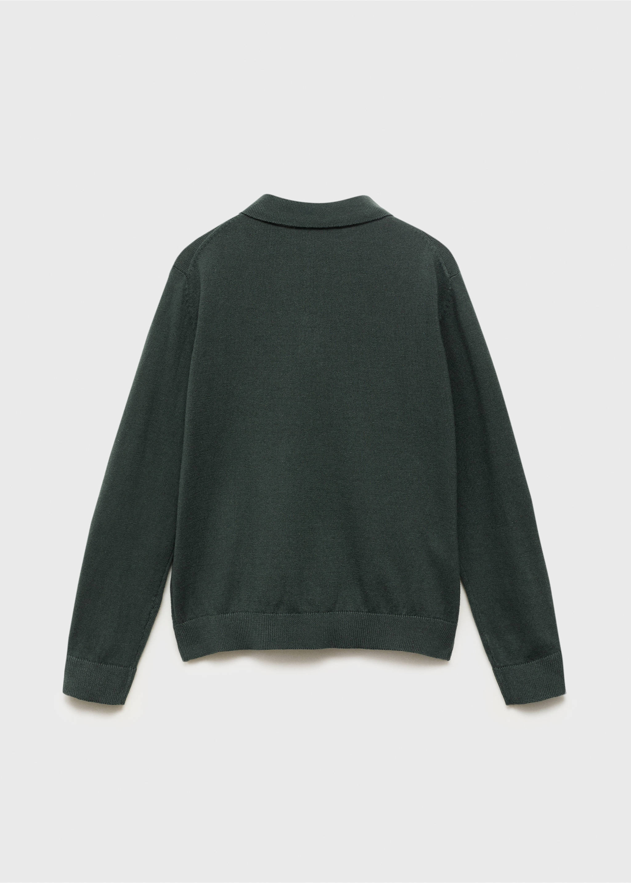 Knitted polo-neck sweater - Reverse of the article, Dark Green. Ref: 17065155-00.