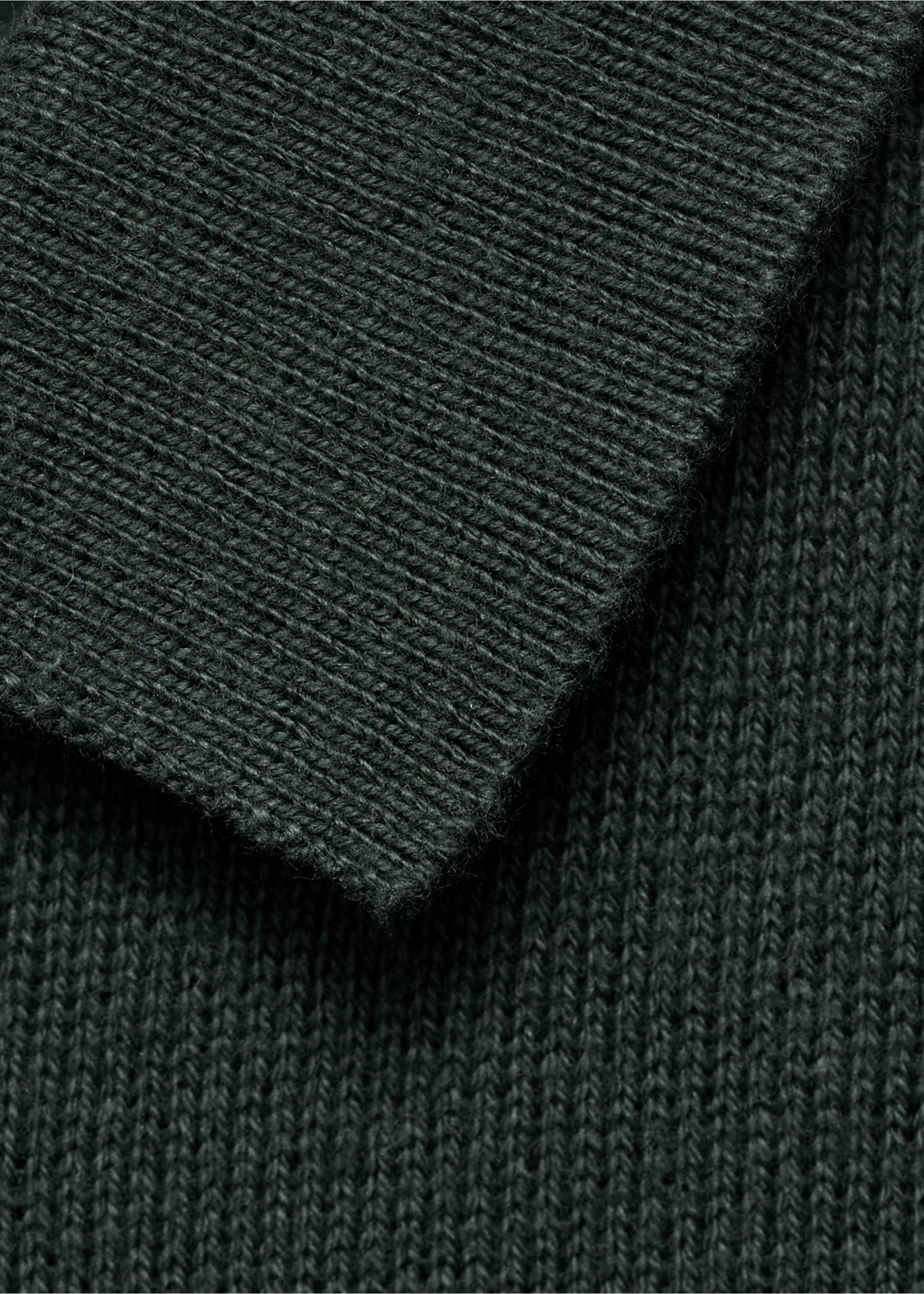 Knitted polo-neck sweater - Details of the article 0, Dark Green. Ref: 17065155-00.
