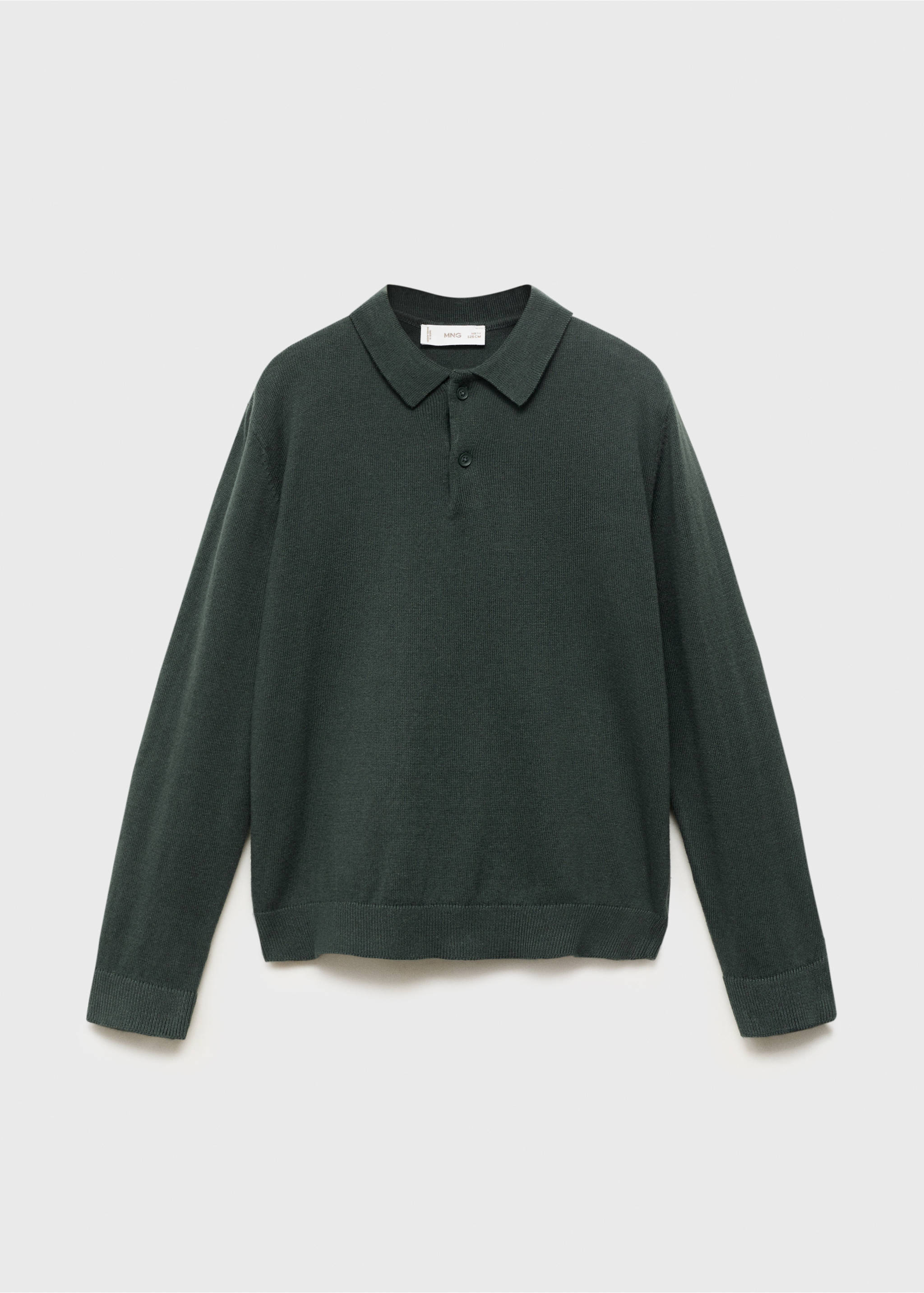 Knitted polo-neck sweater - Article without model, Dark Green. Ref: 17065155-00.