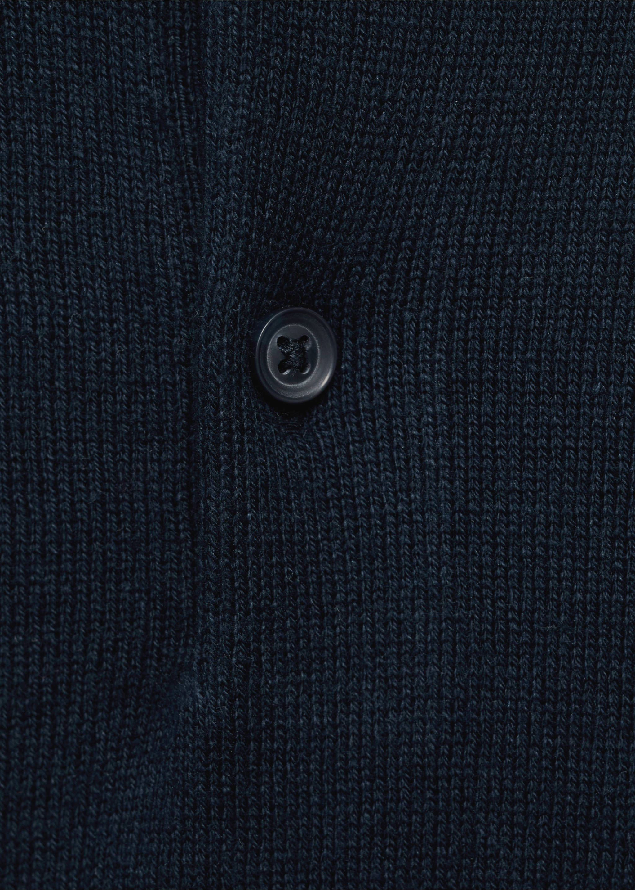 Knitted polo-neck sweater - Details of the article 8, Navy. Ref: 17065155-00.