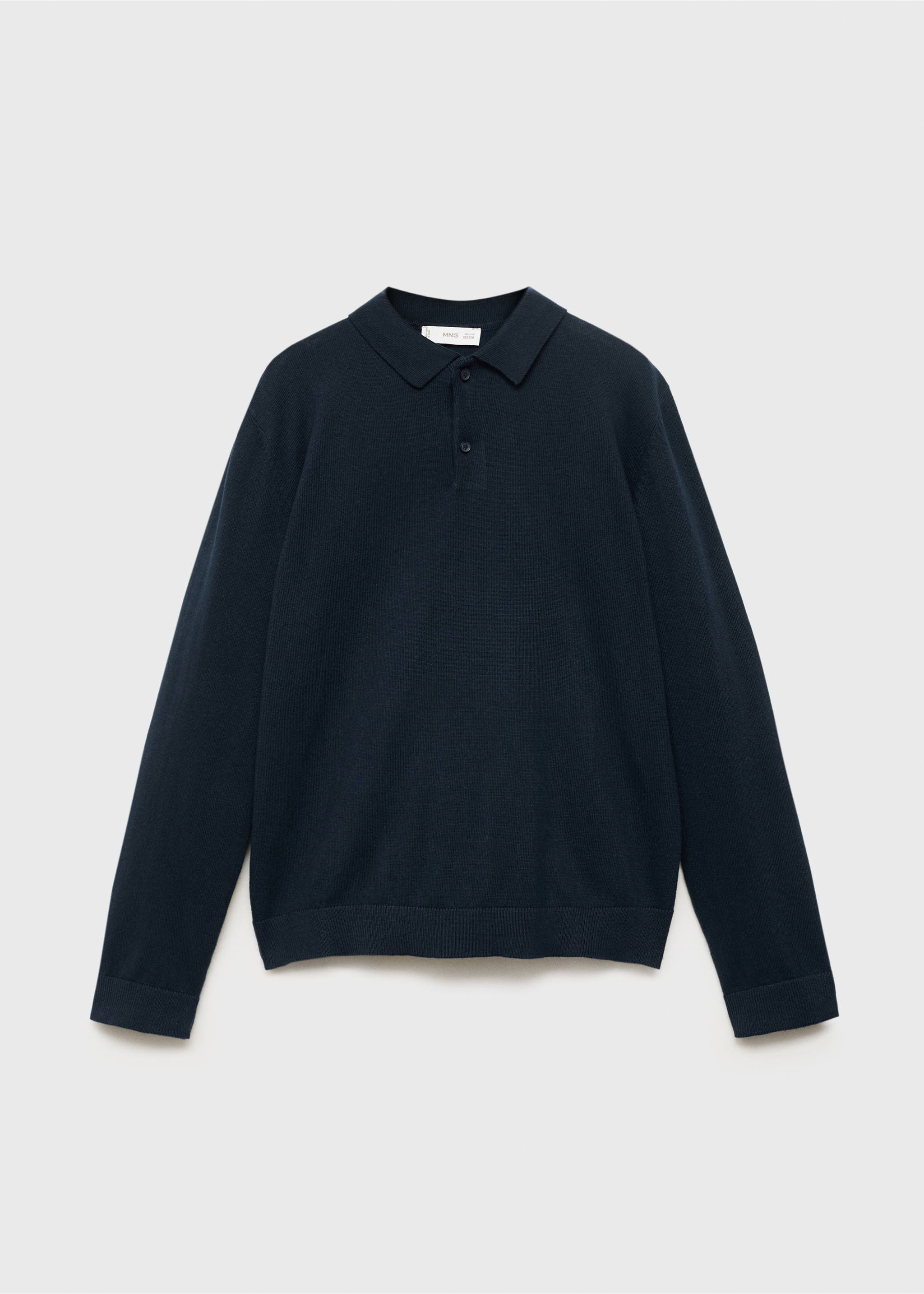 Knitted polo-neck sweater - Article without model, Navy. Ref: 17065155-00.