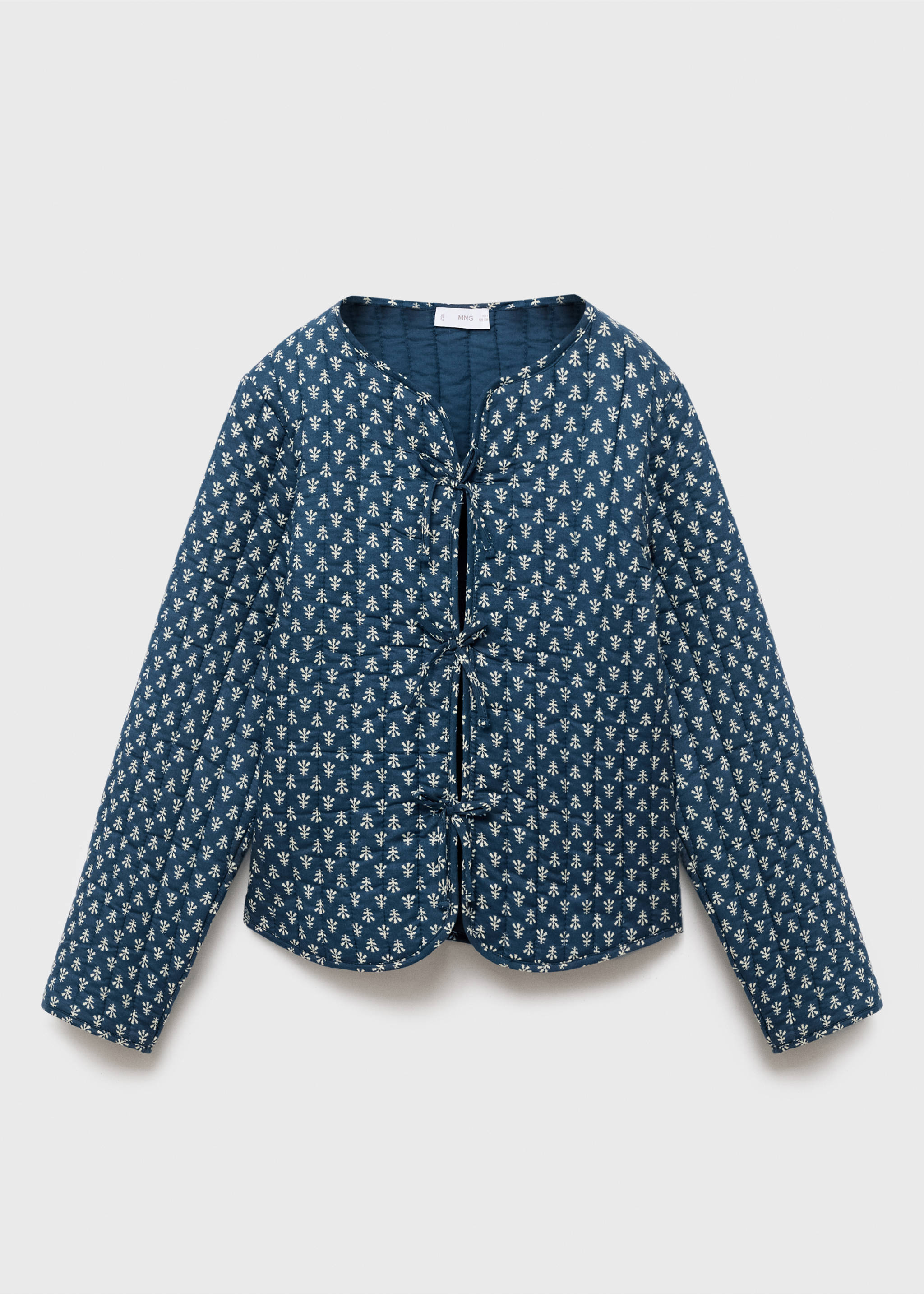 Printed cotton jacket - Article without model, Navy. Ref: 17065156-00.