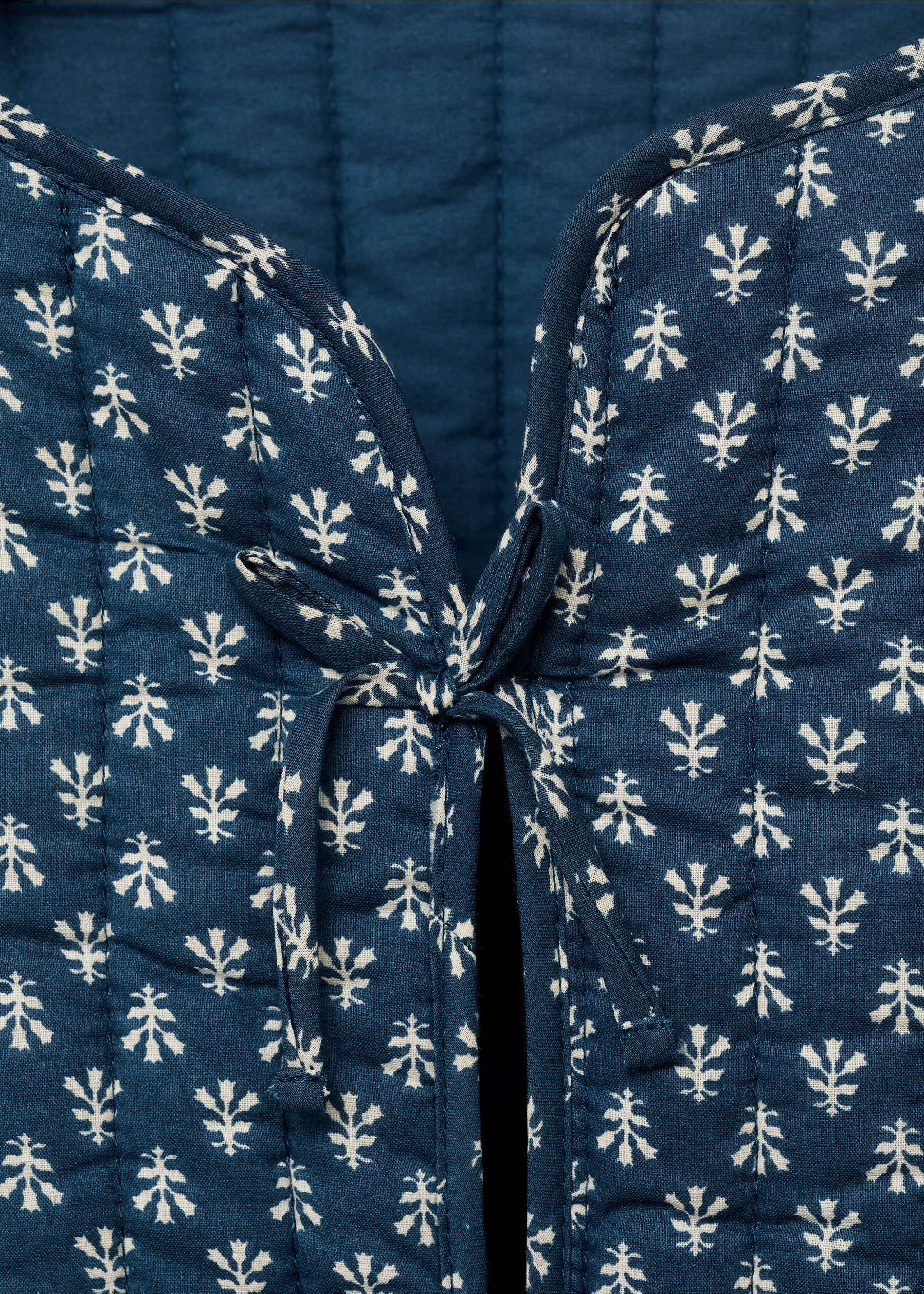Printed cotton jacket - Details of the article 8, Navy. Ref: 17065156-00.