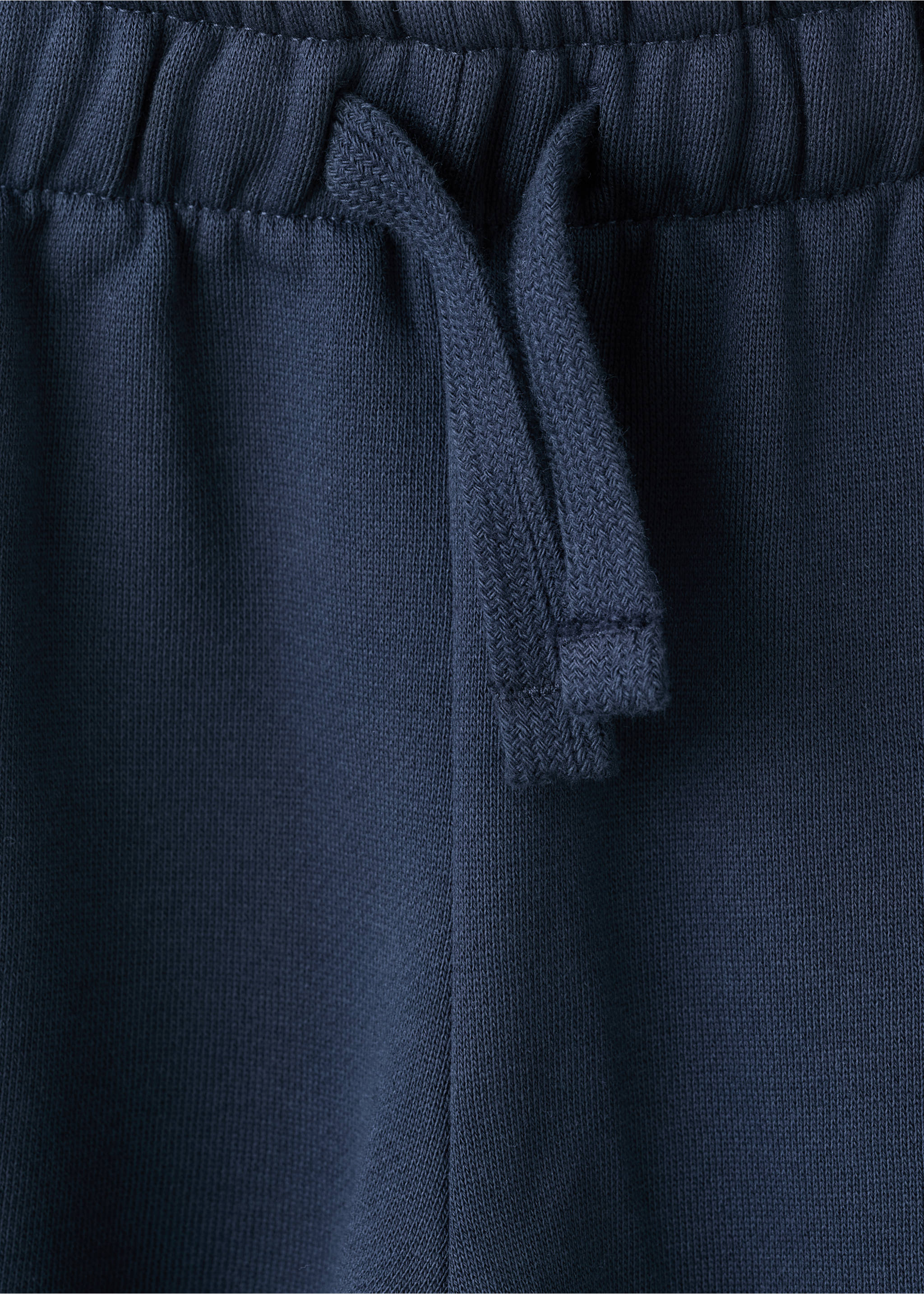 Cotton joggers with elastic waist - Details of the article 8, Dark Navy. Ref: 17065160-00.