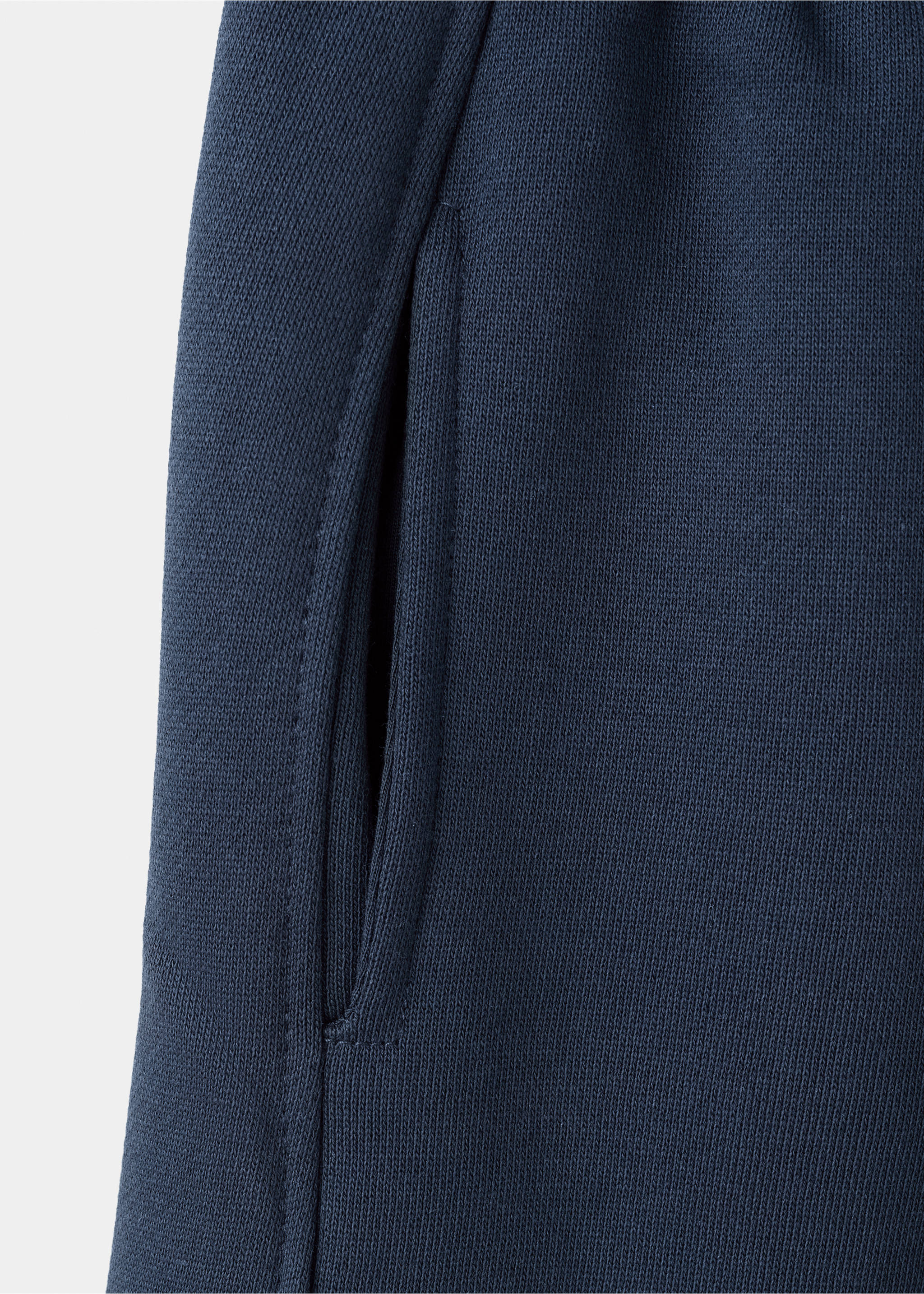Cotton joggers with elastic waist - Details of the article 0, Dark Navy. Ref: 17065160-00.