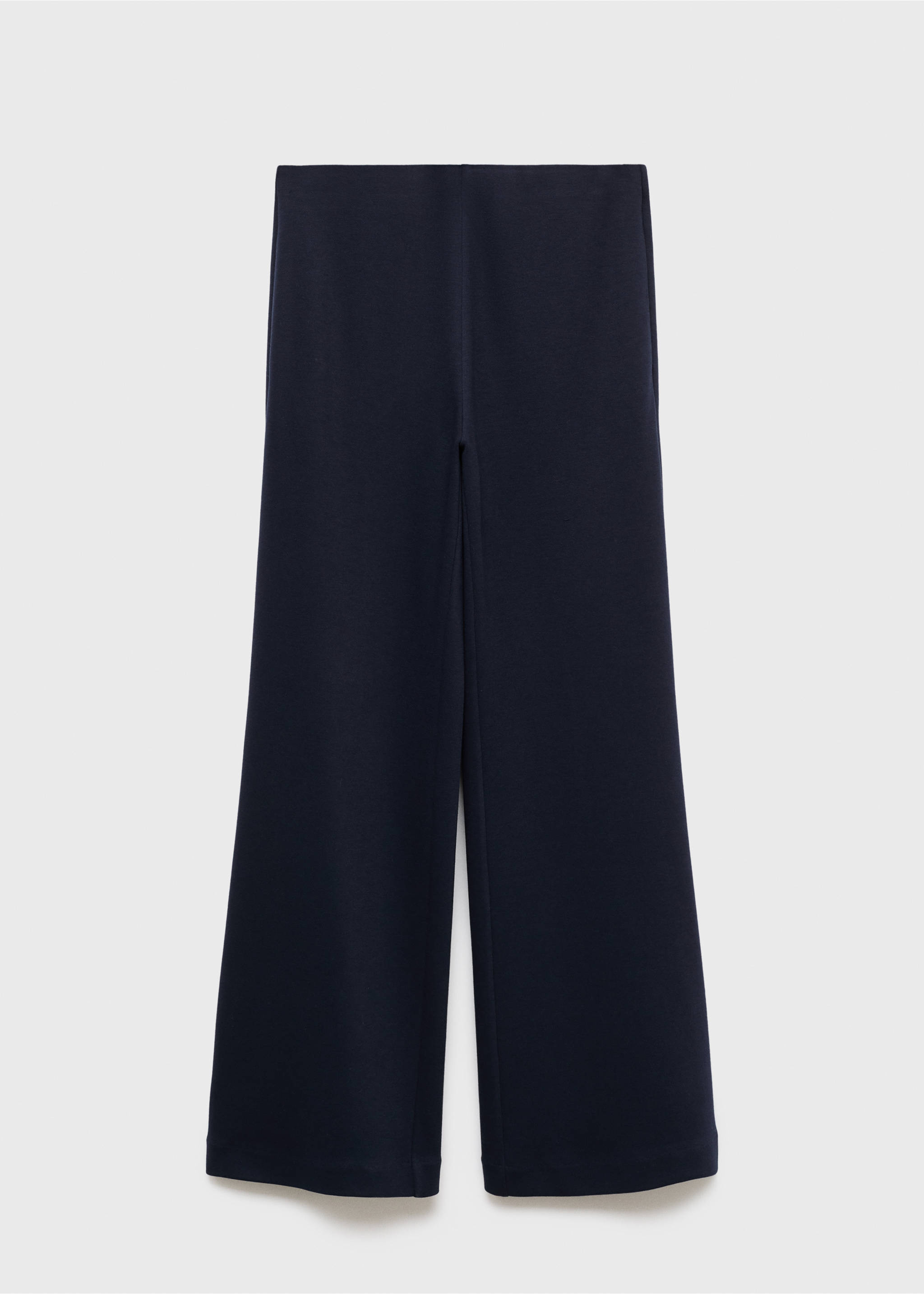 Dark navy blue high-waisted wide-leg trousers., Navy. Ref: 17065167-00.
