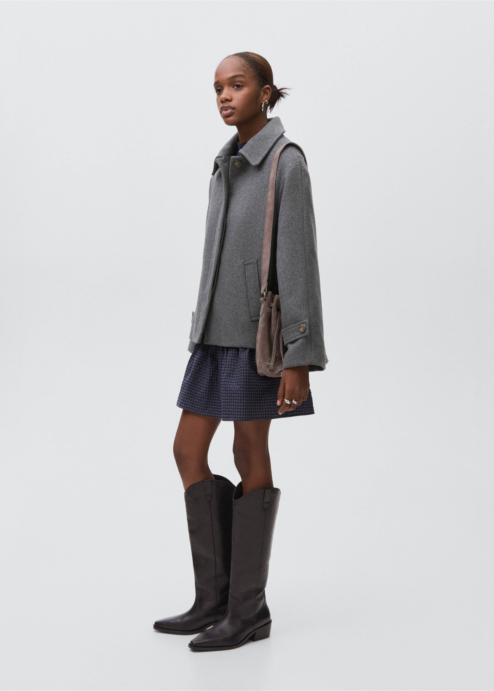 Wool fabric coat - General plane, Grey. Ref: 17065783-00.