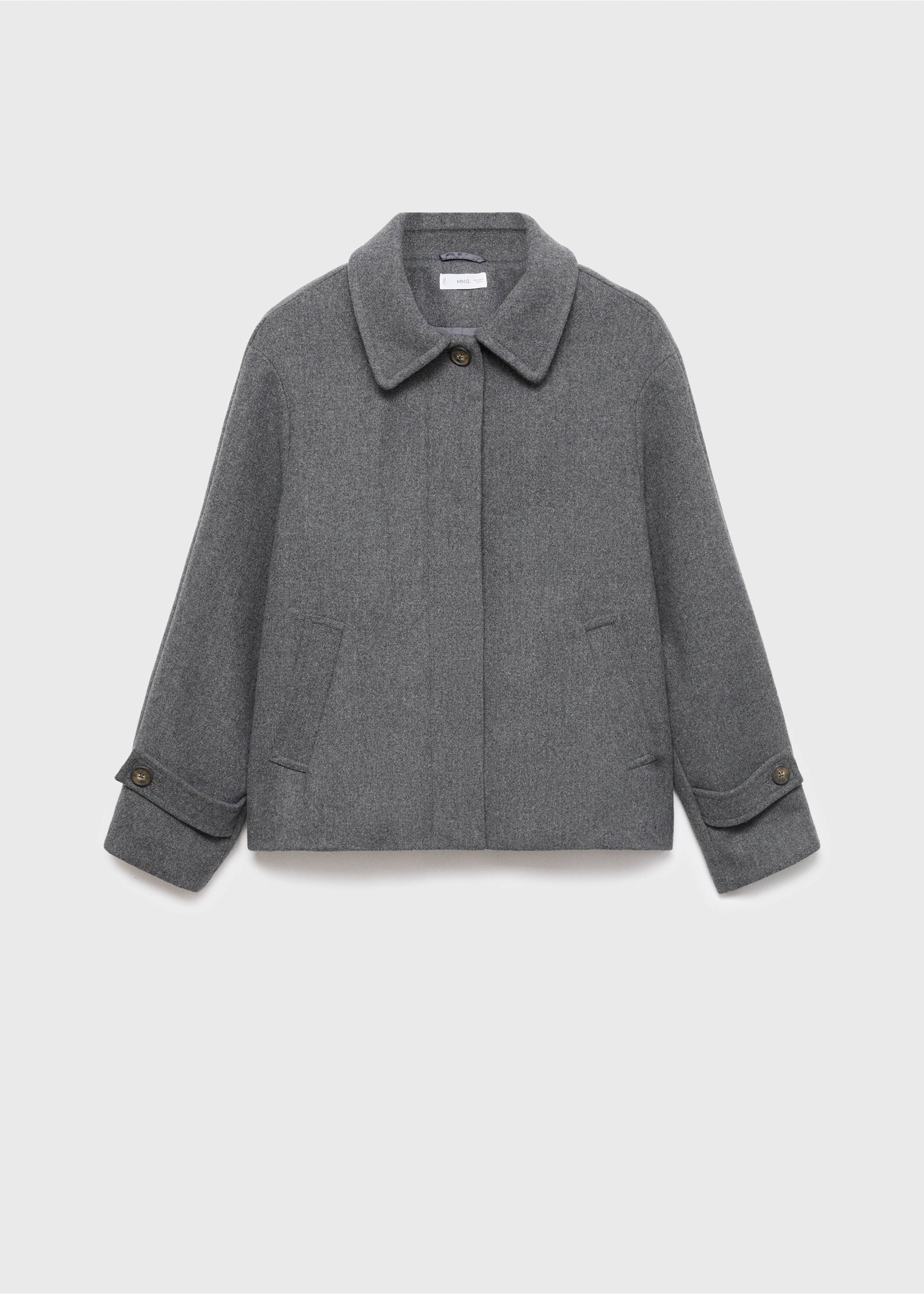 Wool fabric coat - Article without model, Grey. Ref: 17065783-00.