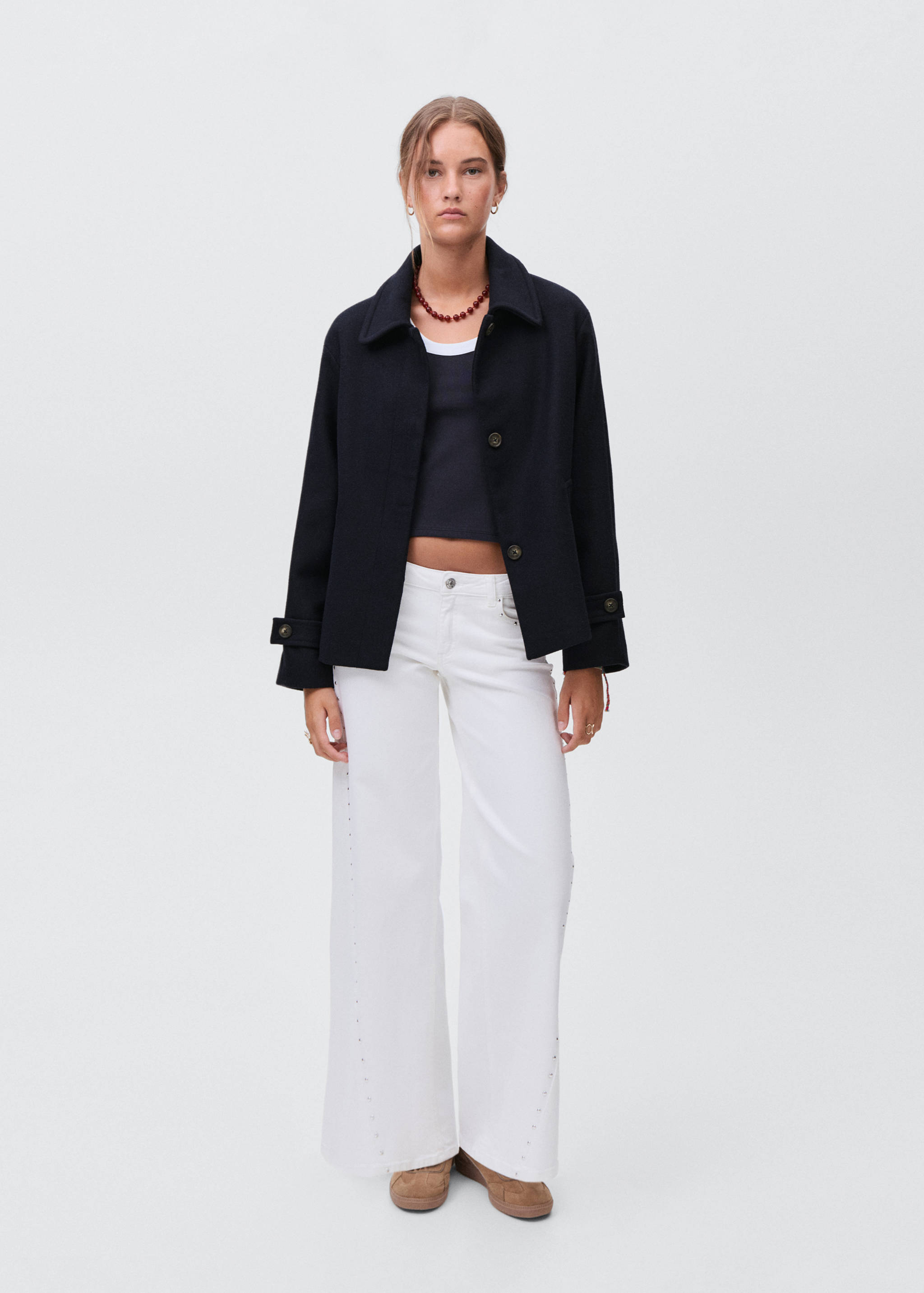 Wool fabric coat - General plane