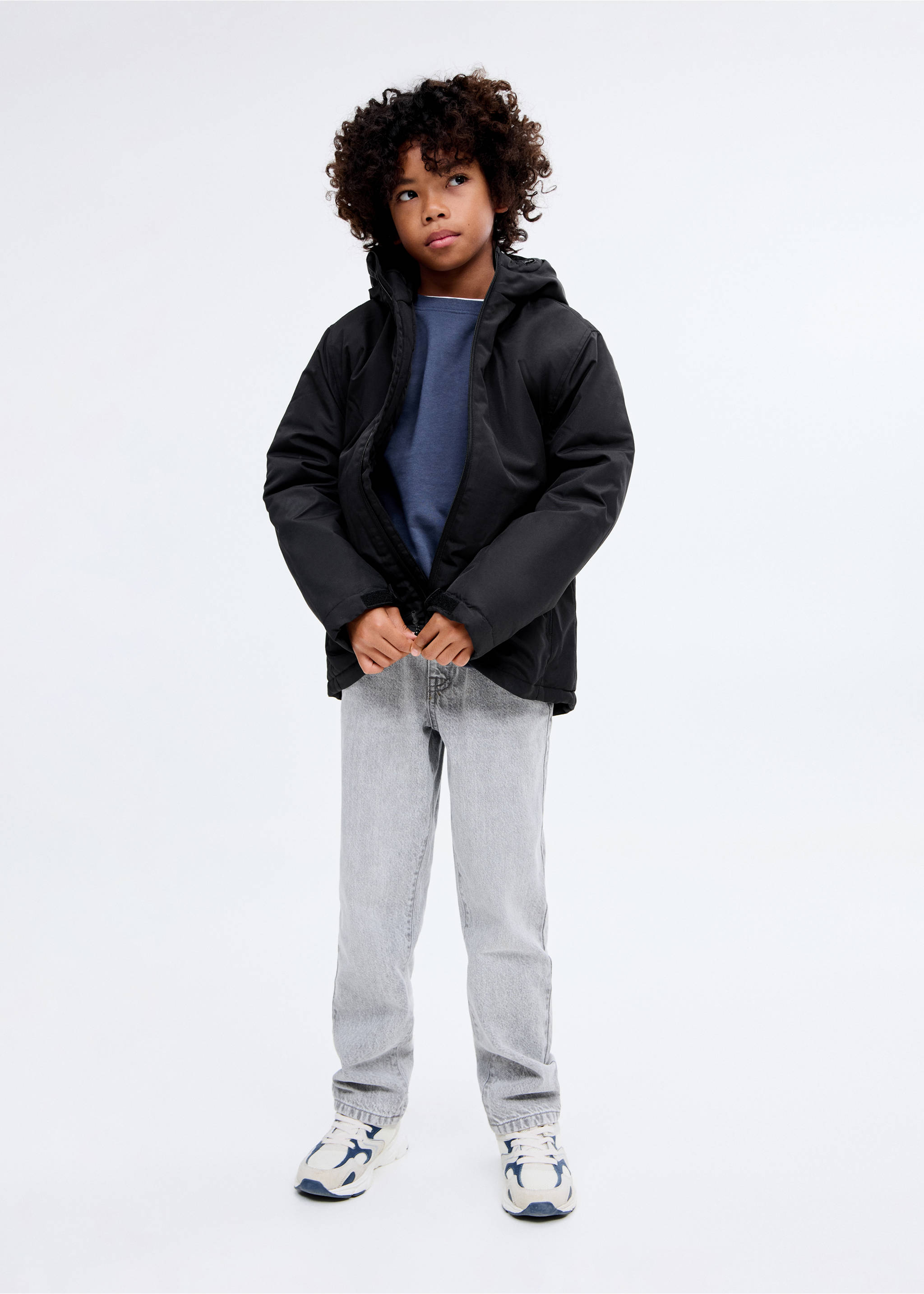 Anorak capucha - Plano general, Negro. Ref: 17065785-00.