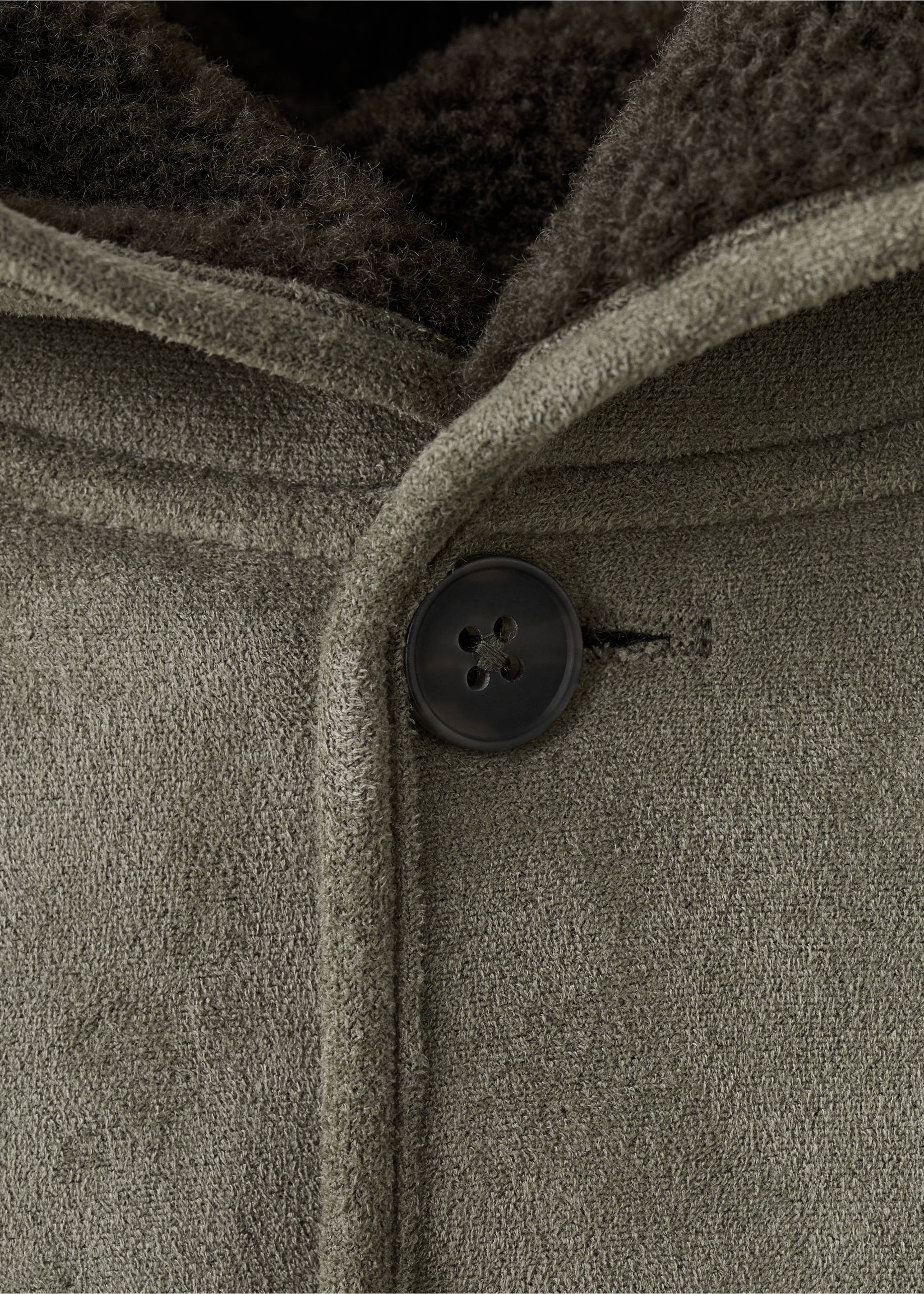 Mockakappa med fårskinnsfoder - Detaljer om artikeln 0, Khaki. Ref: 17065786-00.