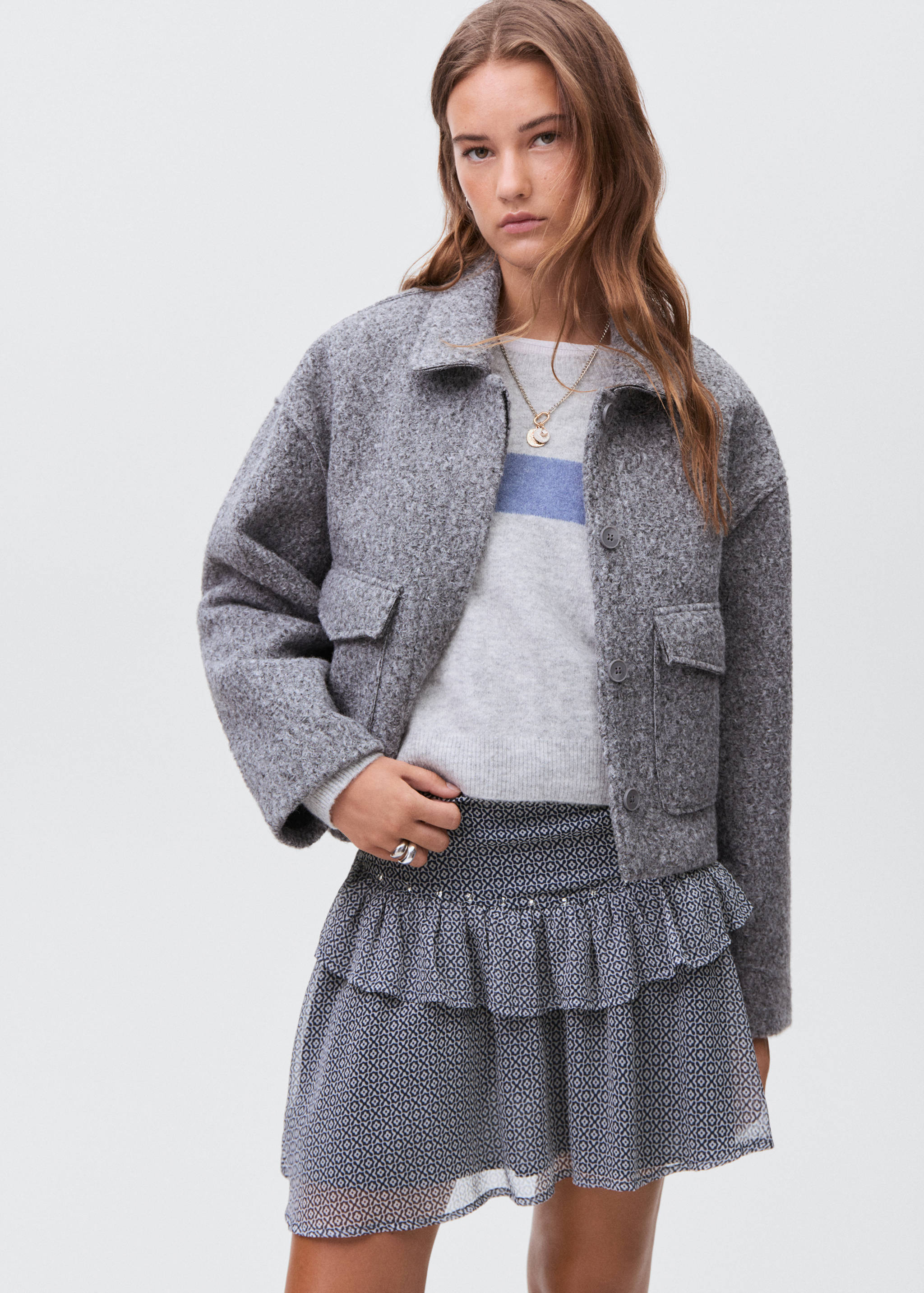 Ruffled skirt with rhinestones - Details of the article 1