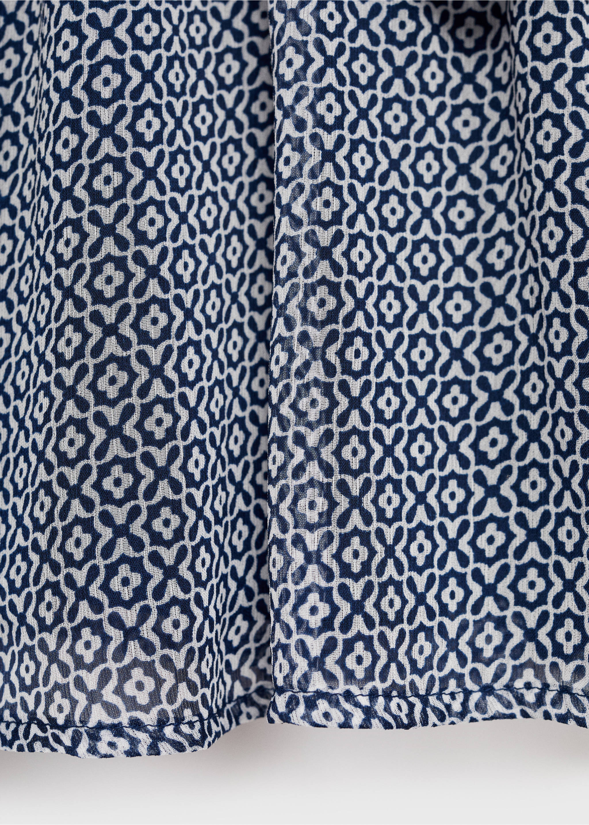 Ruffled skirt with rhinestones - Details of the article 8, Navy. Ref: 17065791-00.