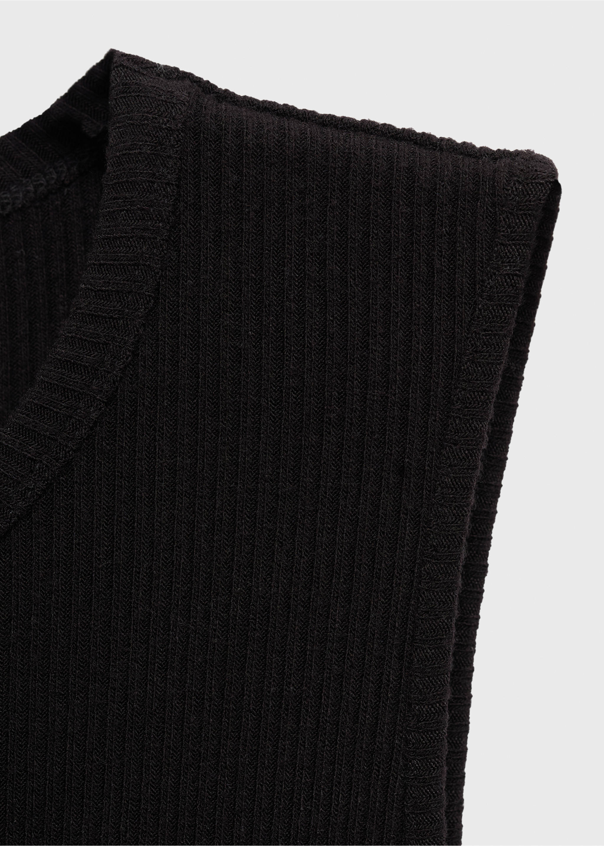 Šaty z úpletu bez rukávů - Detail zboží 8, Černá. Ref: 17065792-00.