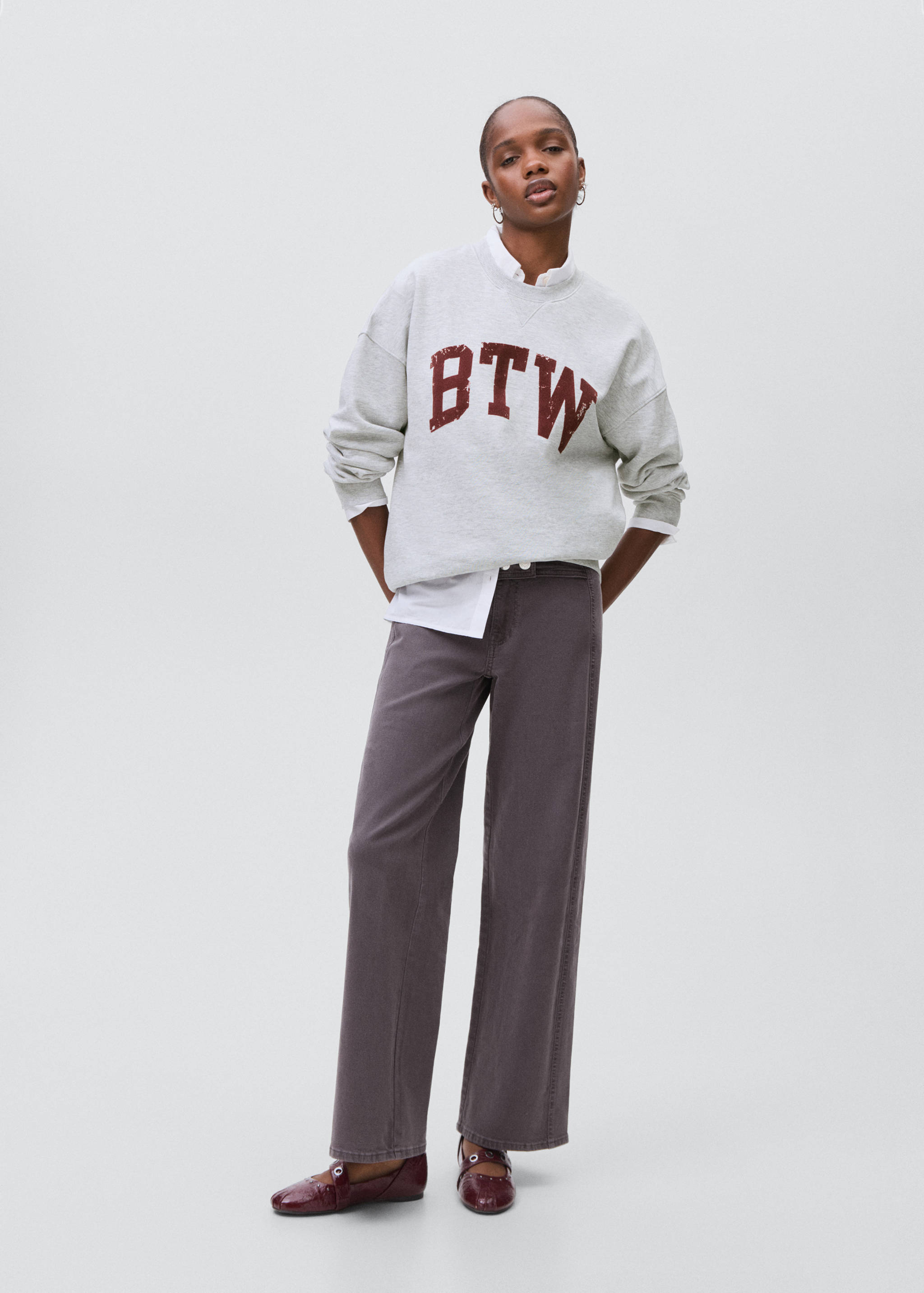 Printed cotton sweatshirt - General plane