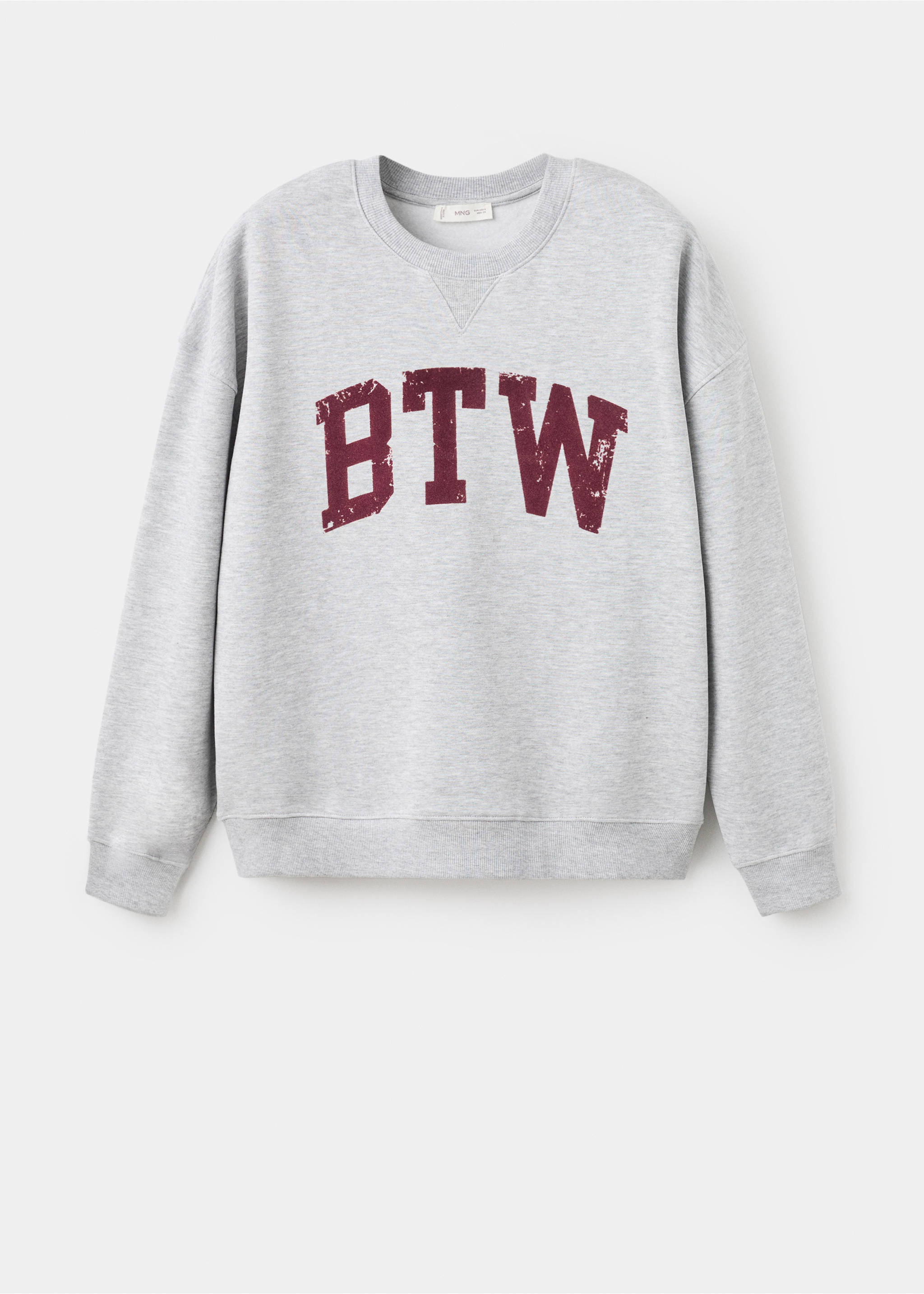 Printed cotton sweatshirt - Article without model, Light Heather Grey. Ref: 17065793-00.