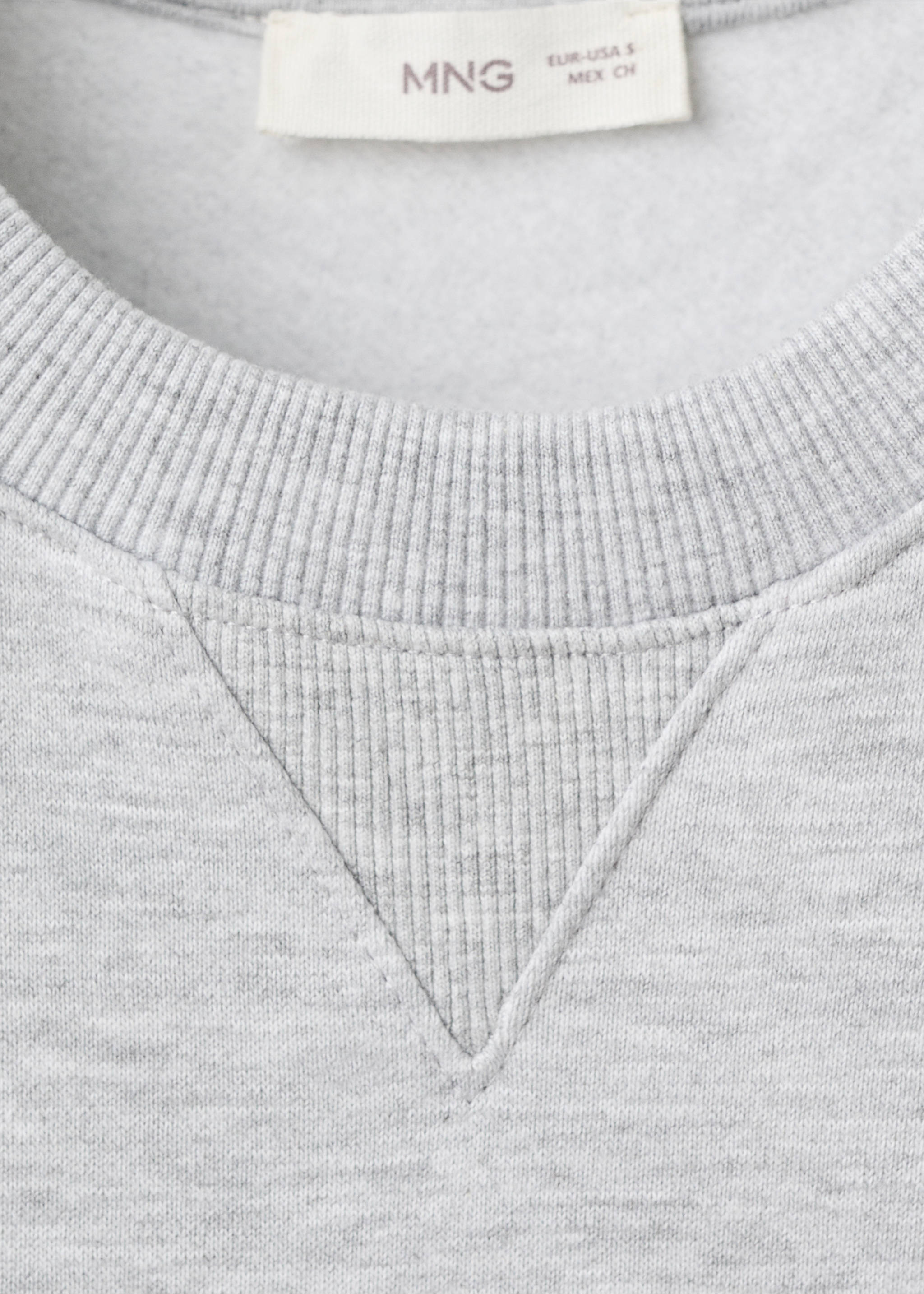 Printed cotton sweatshirt - Details of the article 0, Light Heather Grey. Ref: 17065793-00.