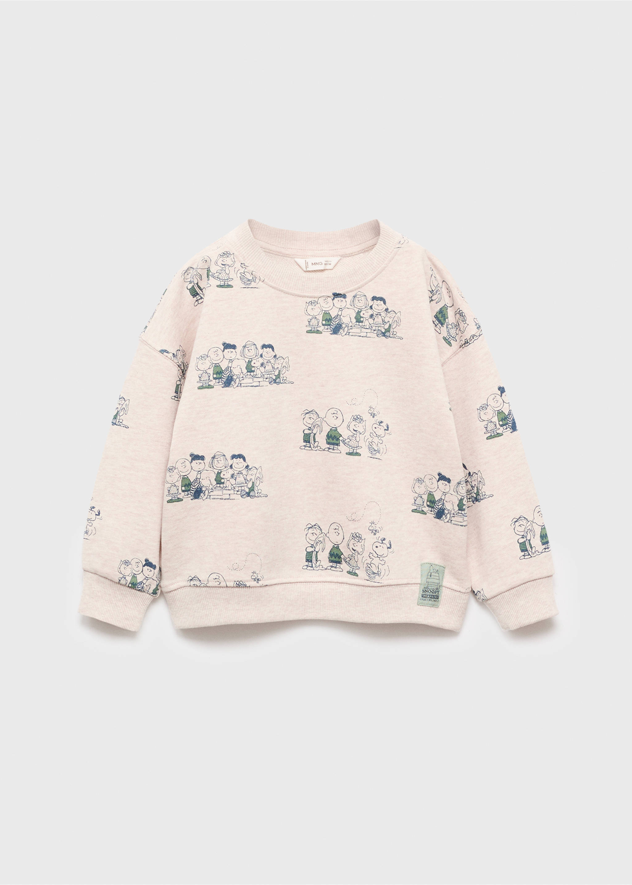 Snoopy cotton sweatshirt - Article without model, Sand. Ref: 17065795-00.