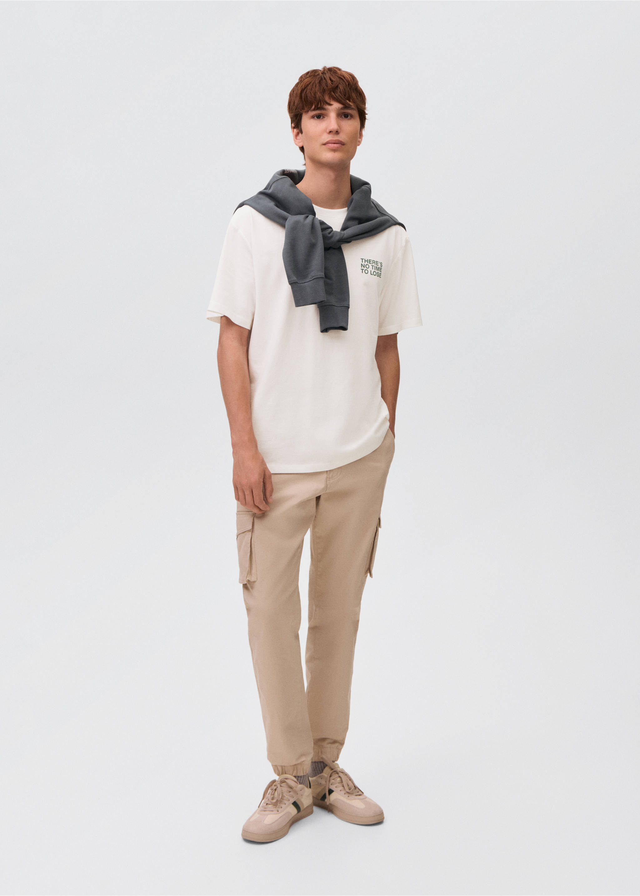 Printed cotton-blend t-shirt - General plane, Off White. Ref: 17065800-00.