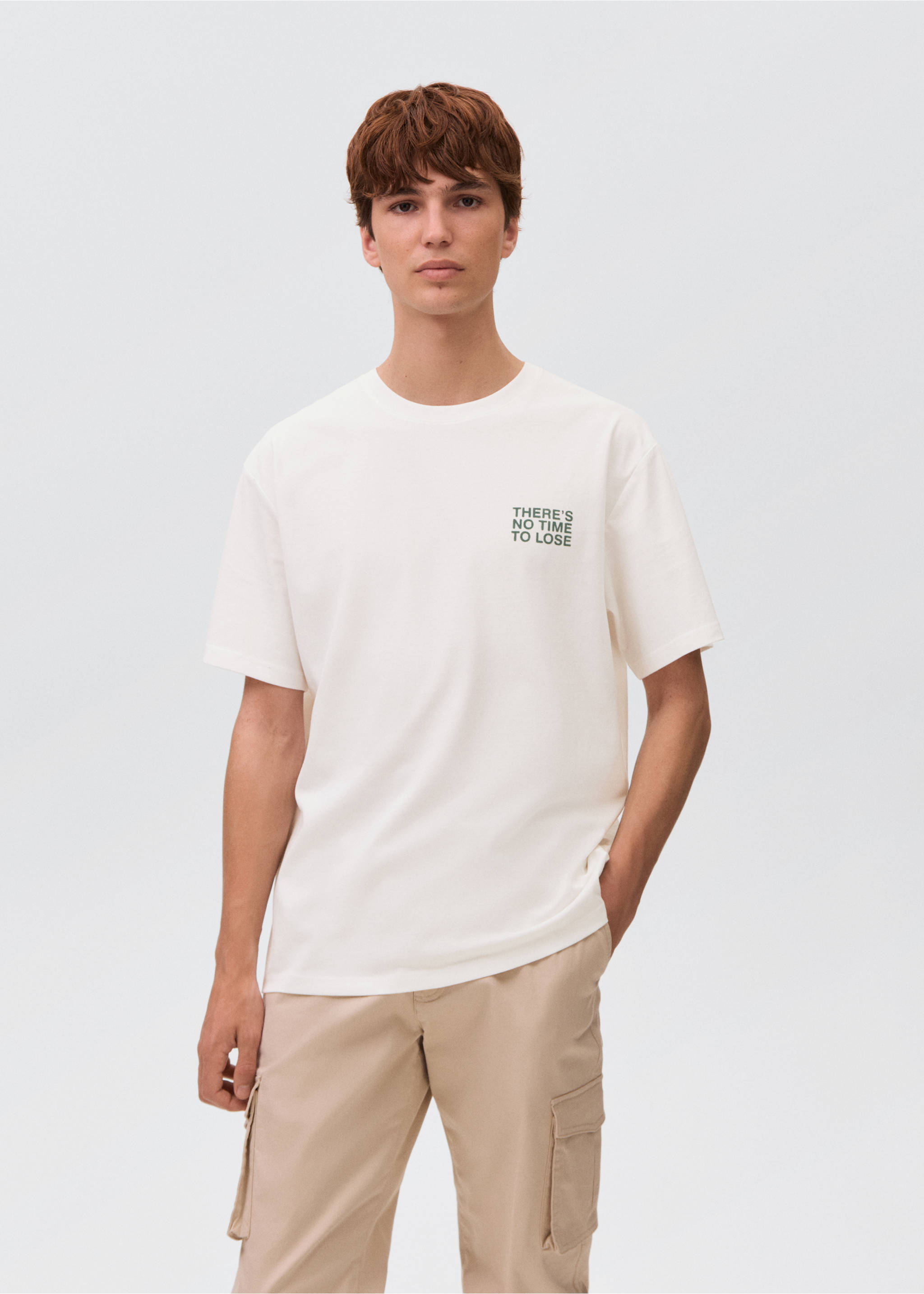 Printed cotton-blend t-shirt - Medium plane, Off White. Ref: 17065800-00.