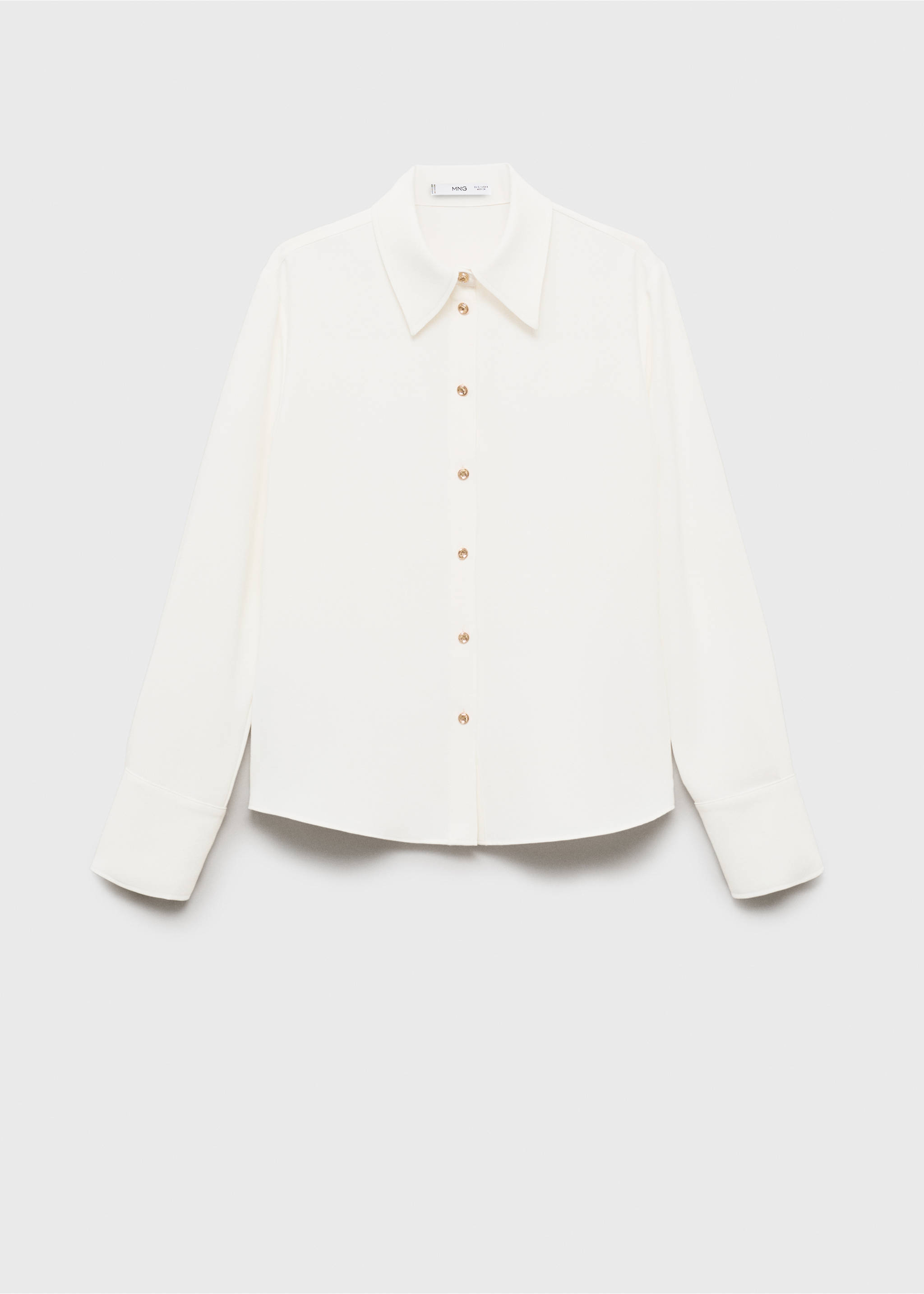 Shirt with jewel buttons - Article without model, Off White. Ref: 17065804-00.