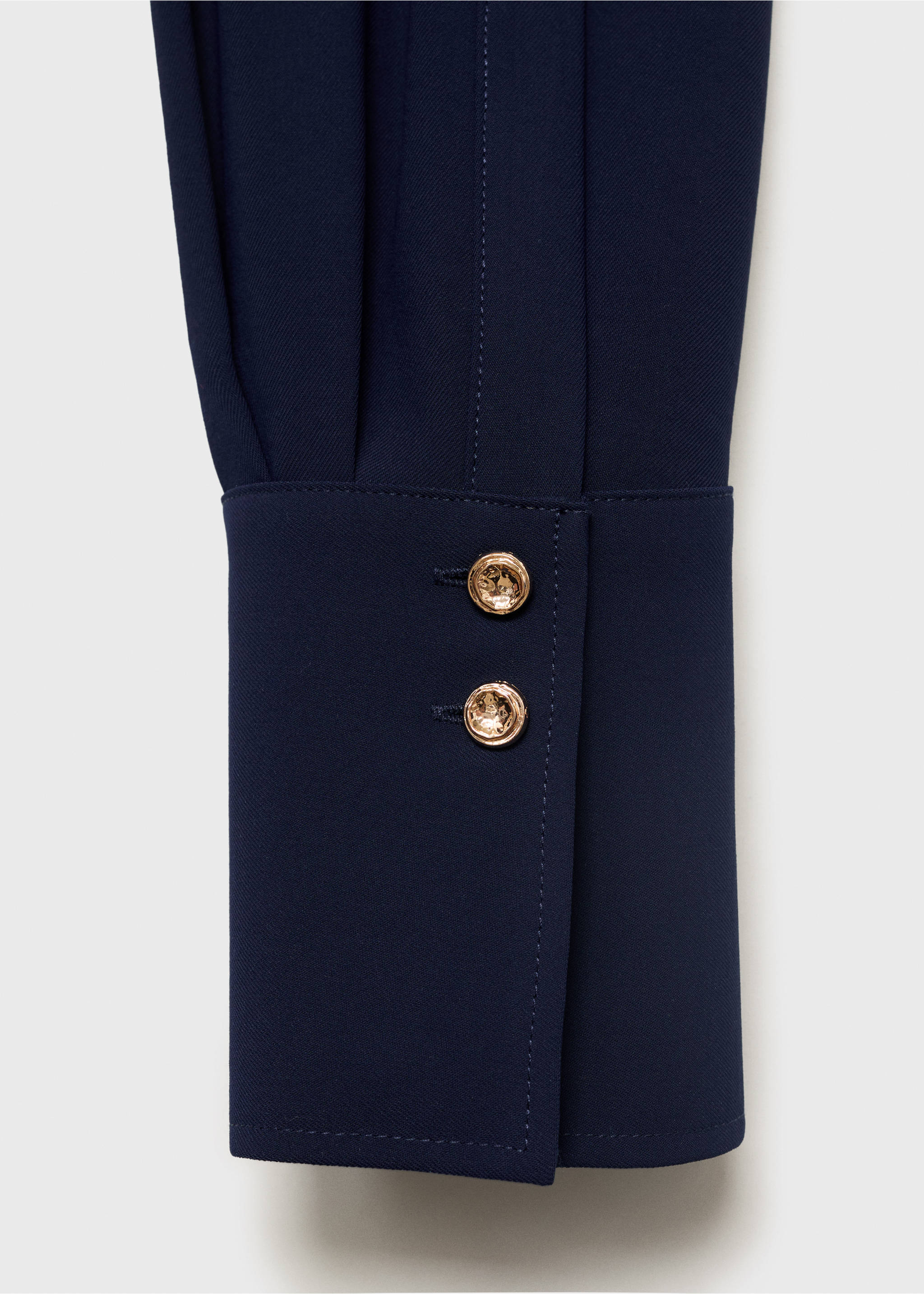 Shirt with jewel buttons - Details of the article 0, Navy. Ref: 17065804-00.