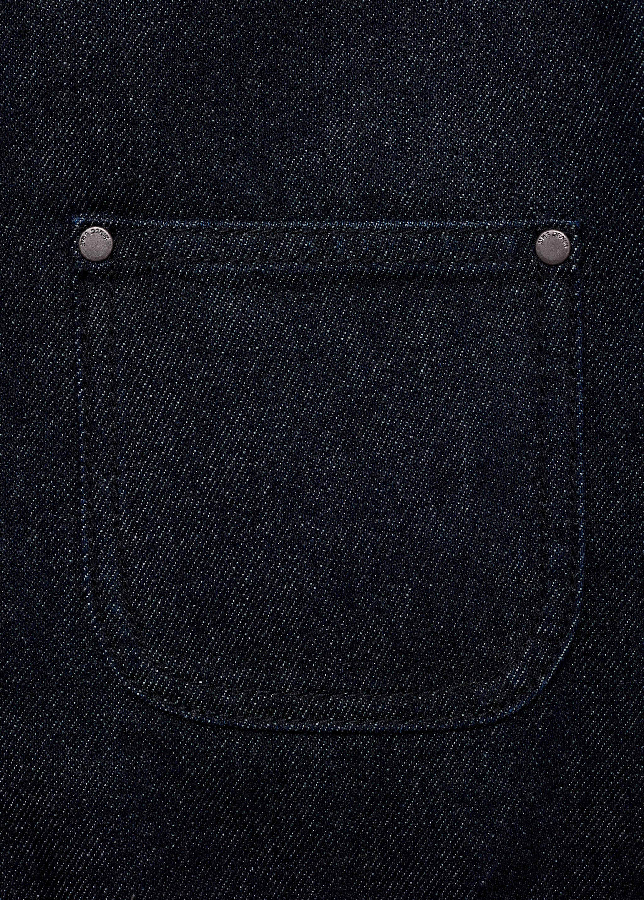 Veste en jean col en cuir synthétique - Détail de l'article 0