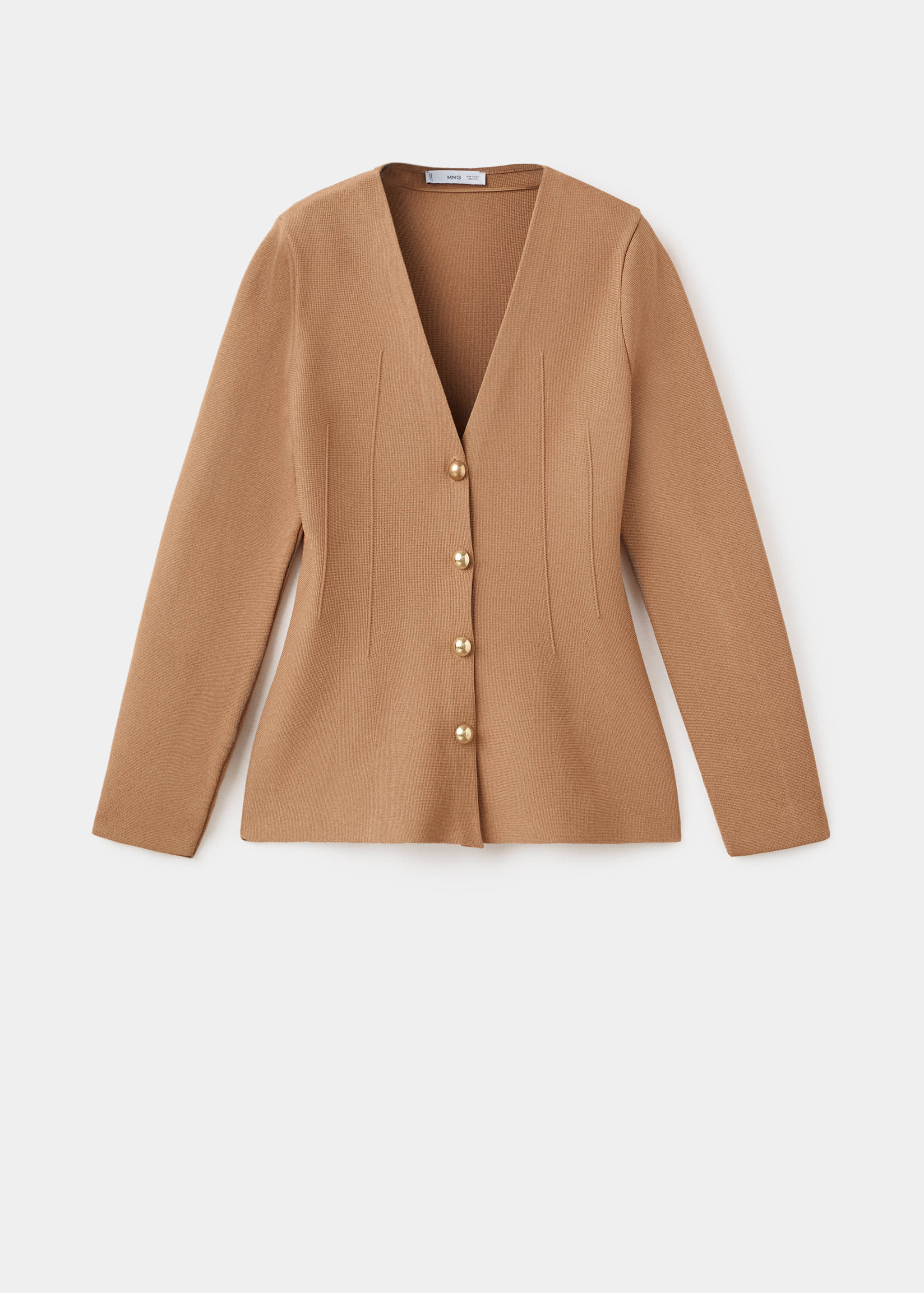 Fitted knitted jacket with buttons - Article without model