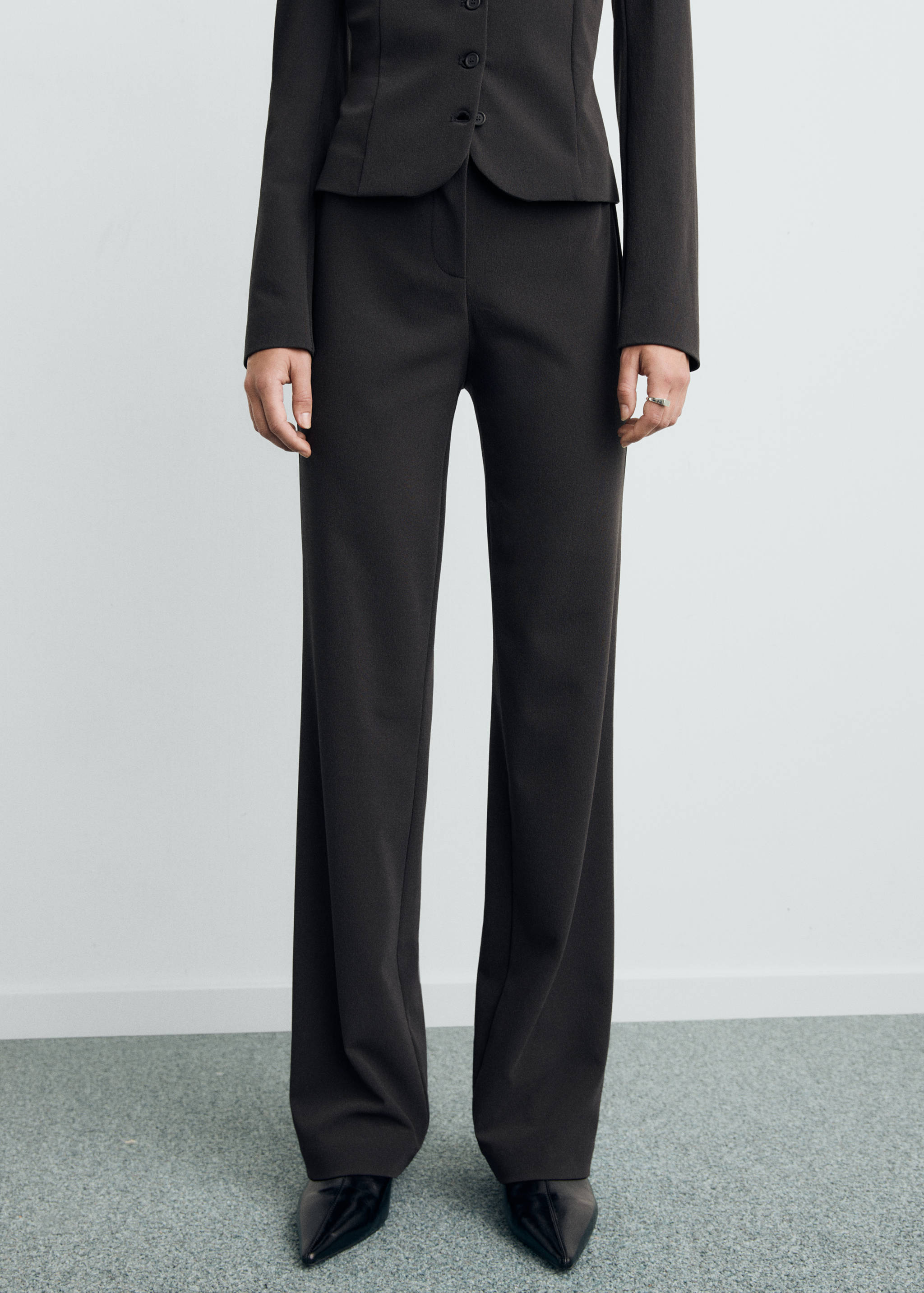 Pantalon de costume droit sans couture - Plan moyen