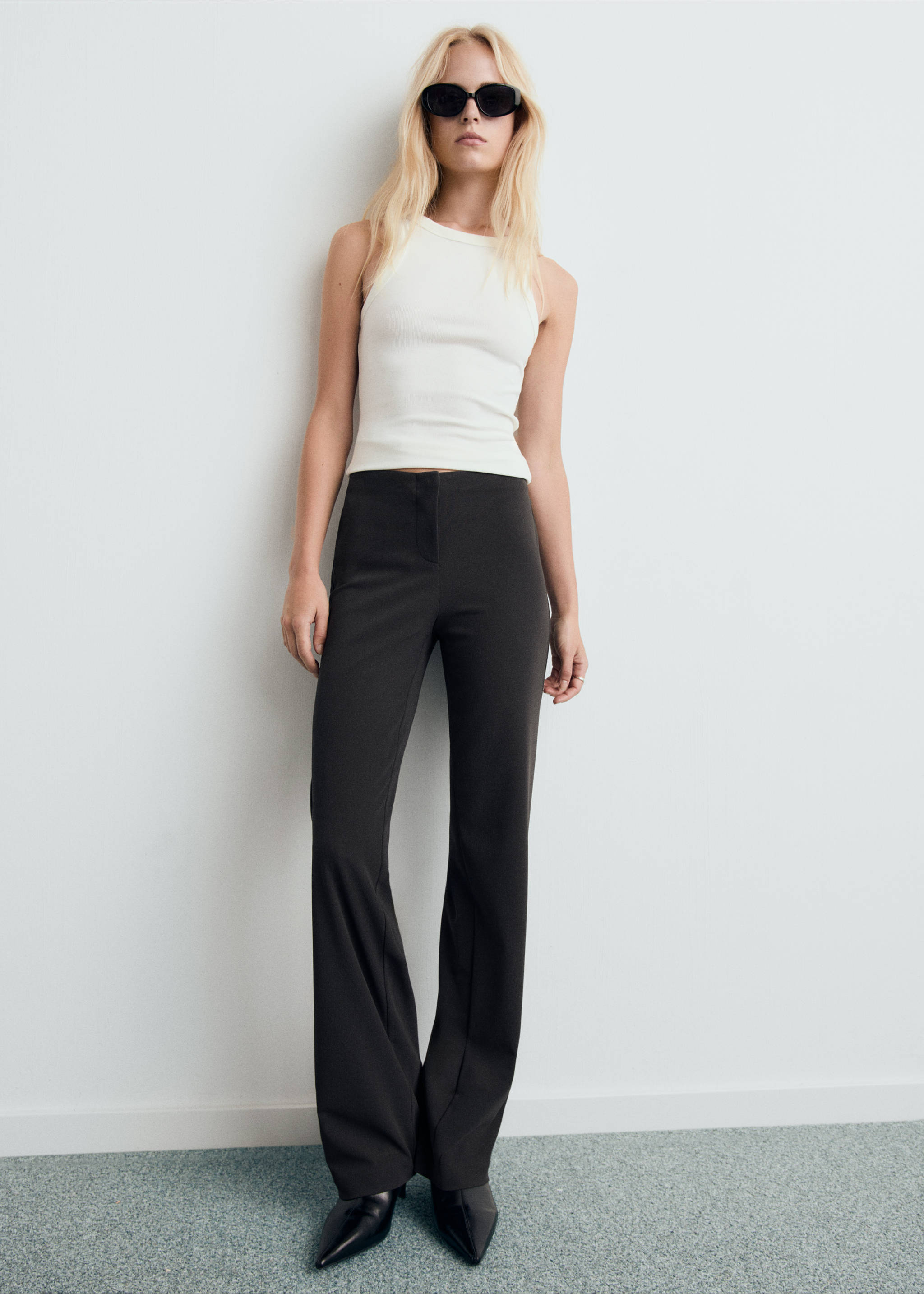 Pantalon de costume droit sans couture - Détail de l'article 2, Gris. Ref: 17065827-00.