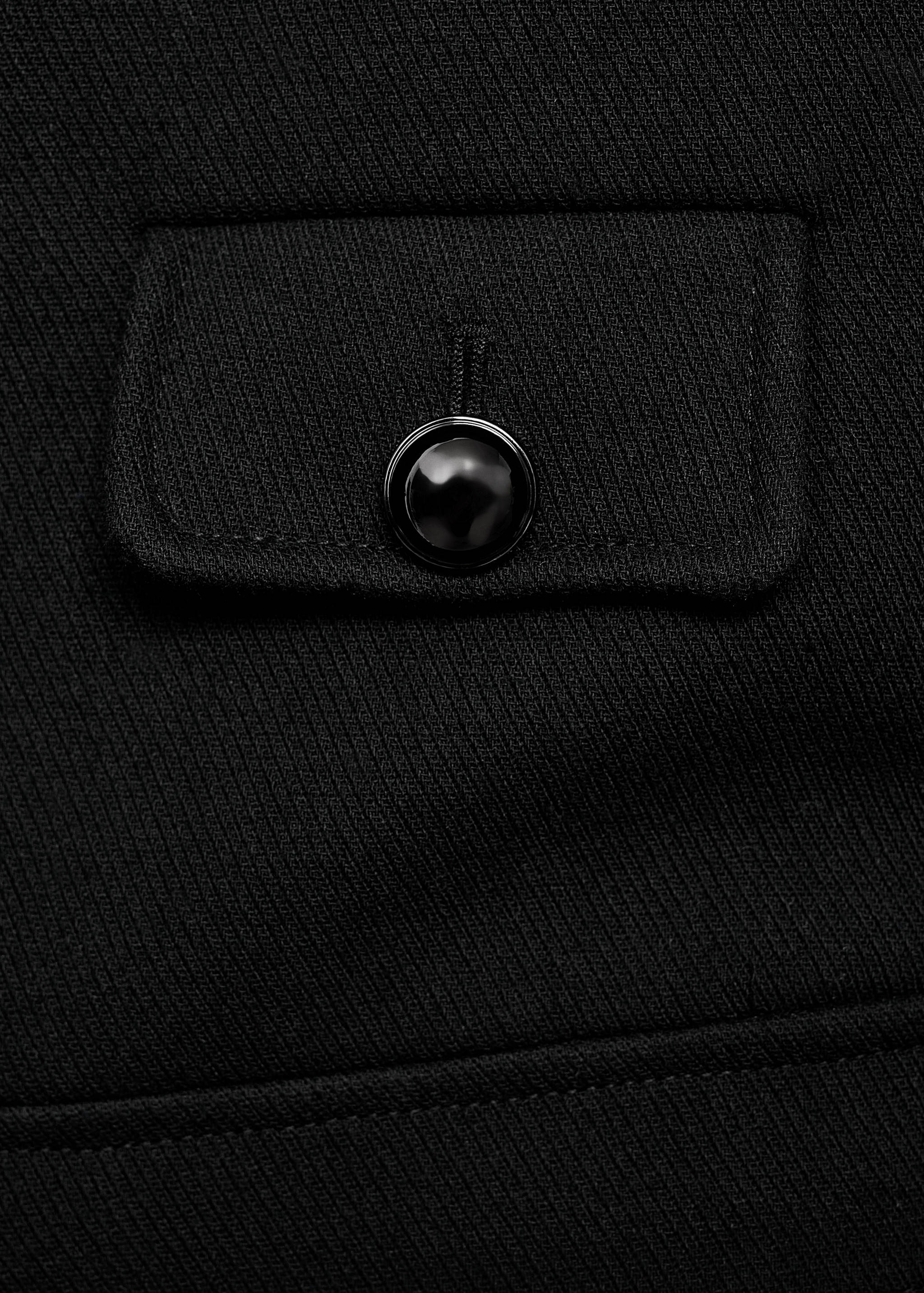 Jacket with jewel-button strip collar - Details of the article 8