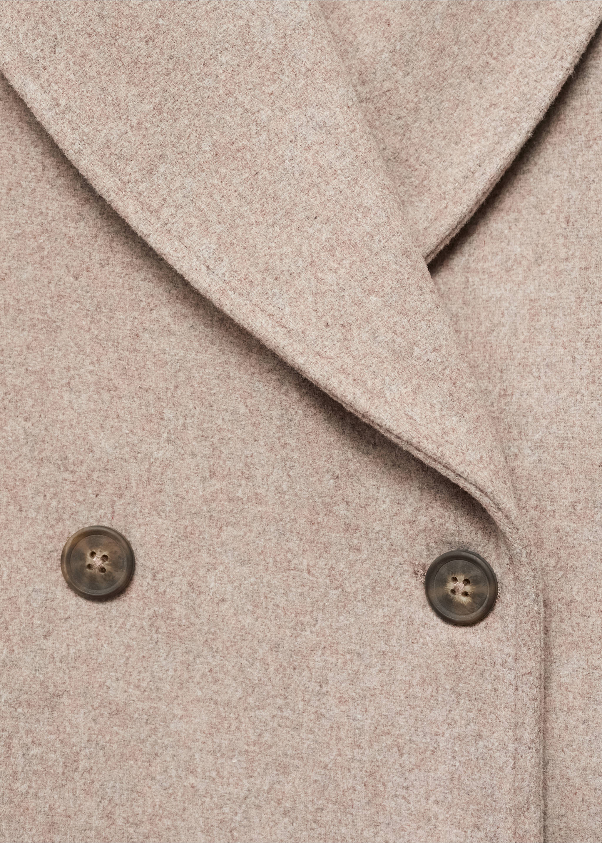 Manteau drap de  laine - Détail de l'article 8, Écru. Ref: 17065967-00.