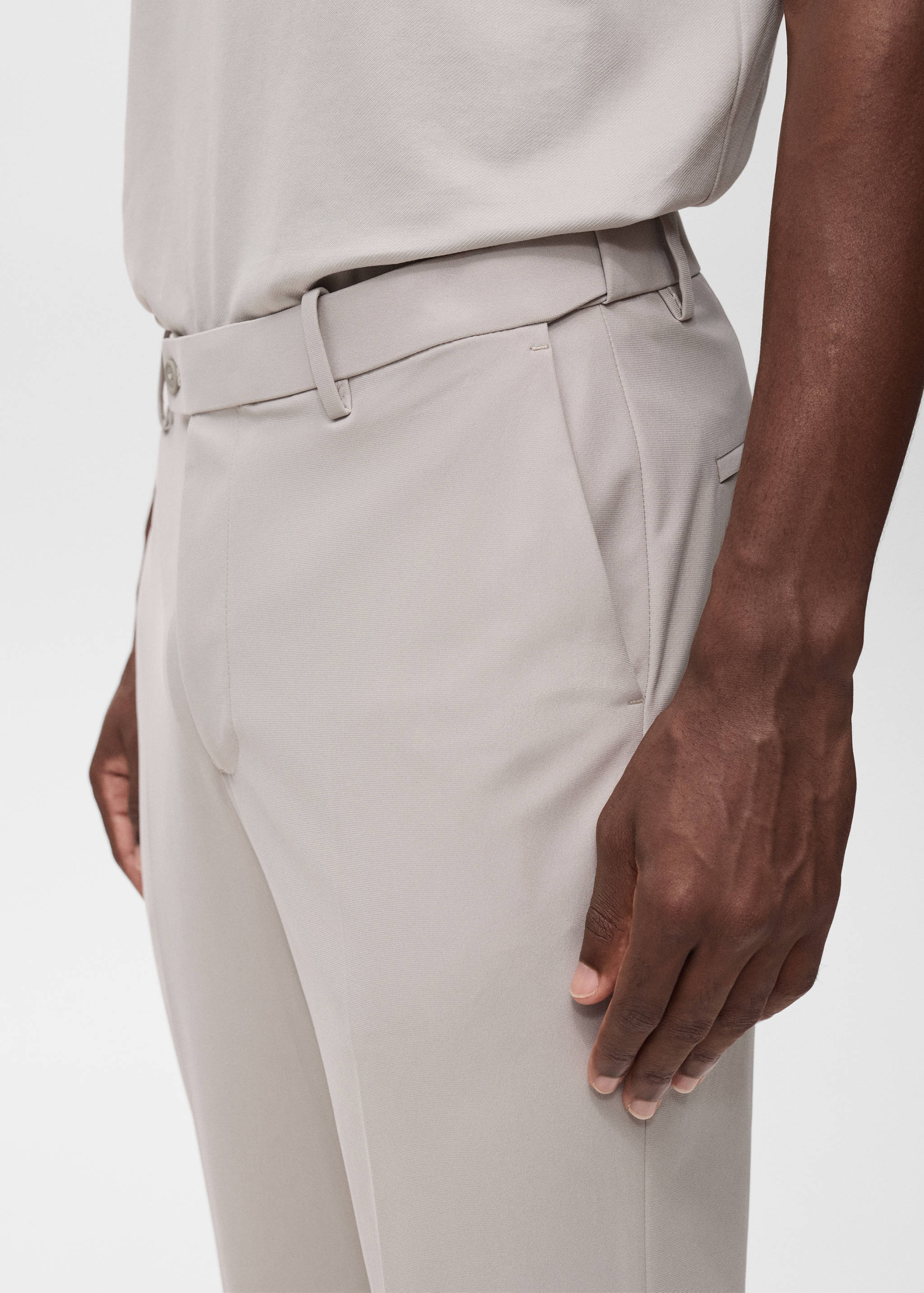 Zurich slim-fit Thermolite® suit trousers - Details of the article 1