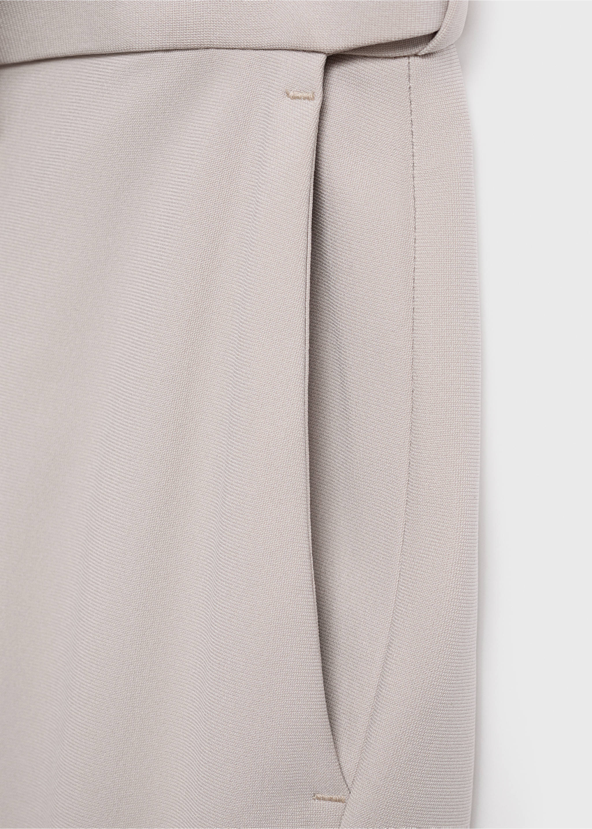 Zurich slim-fit Thermolite® suit trousers - Details of the article 0, Beige. Ref: 17065970-00.