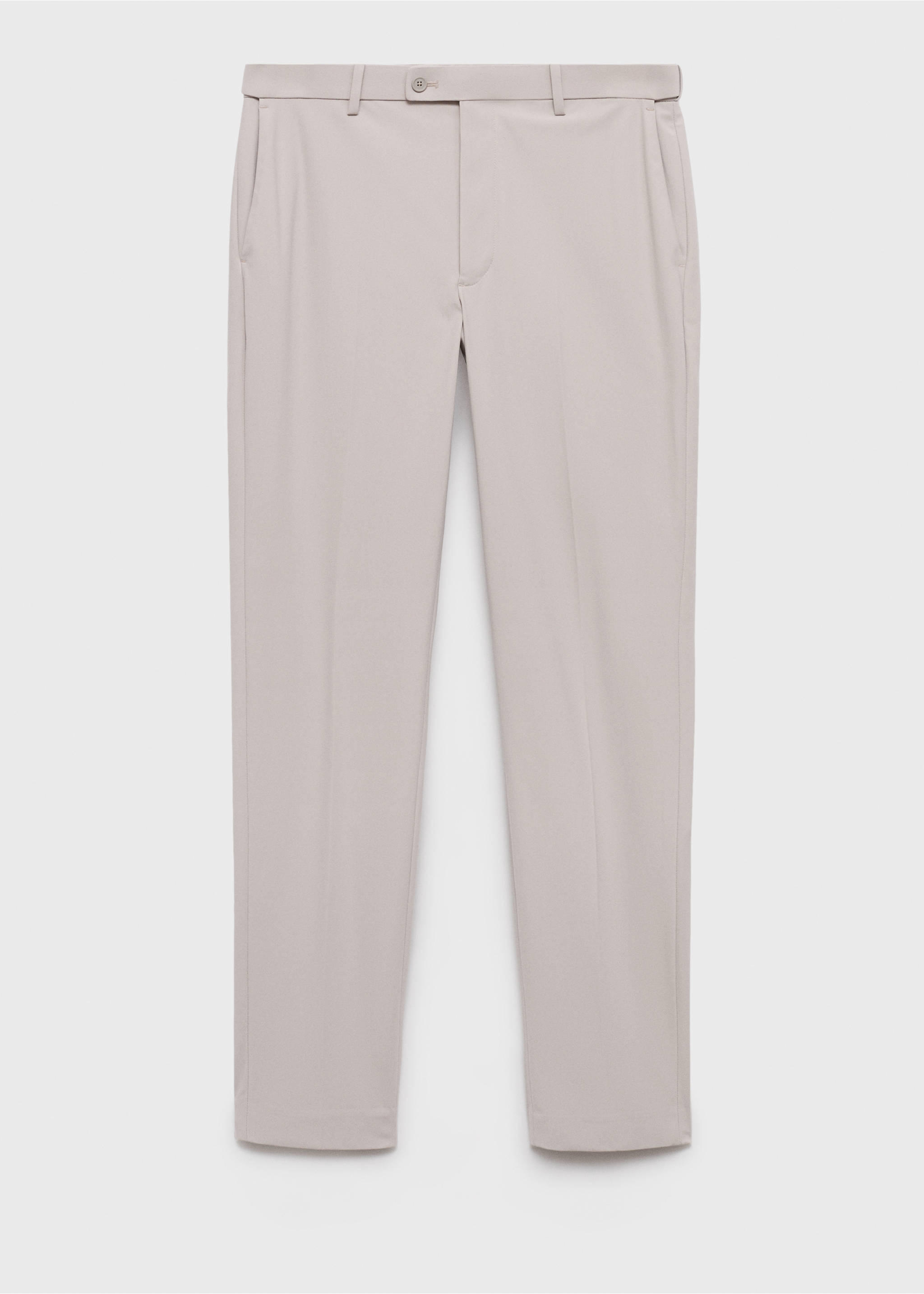 Zurich slim-fit Thermolite® suit trousers - Article without model, Beige. Ref: 17065970-00.